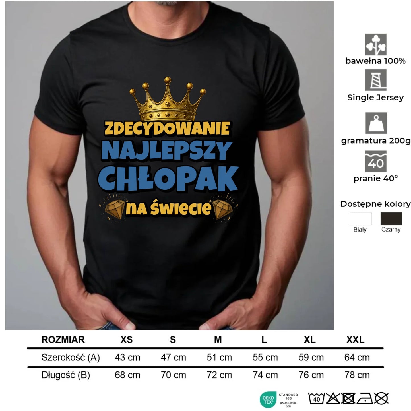 Zdecydowanie najlepszy chłopak na świecie | Koszulka męska dla chłopaka DCH21 - StoryCups.pl