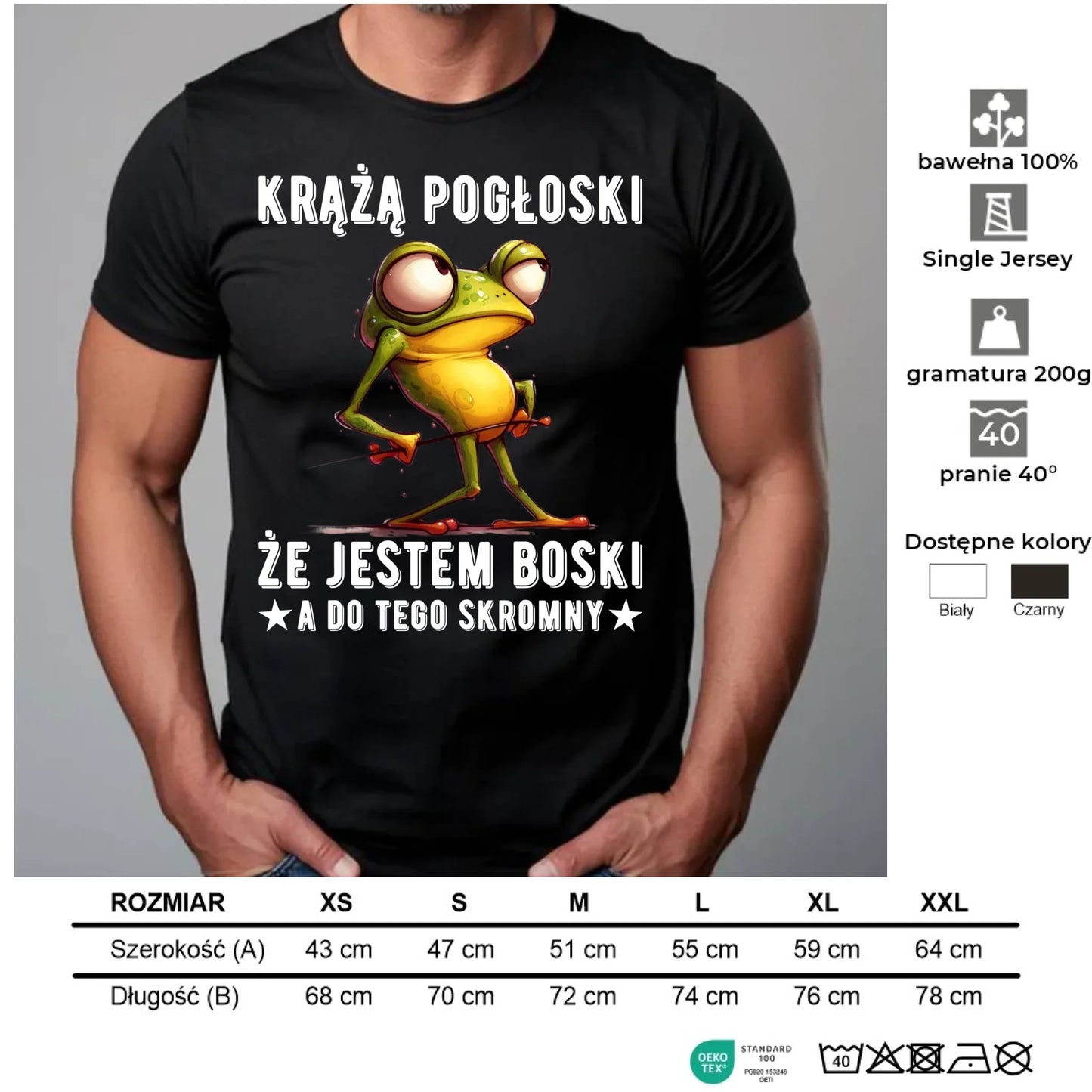 Koszulka męska - prezent dla chłopaka - Jestem boski DCH15 - StoryCups.pl