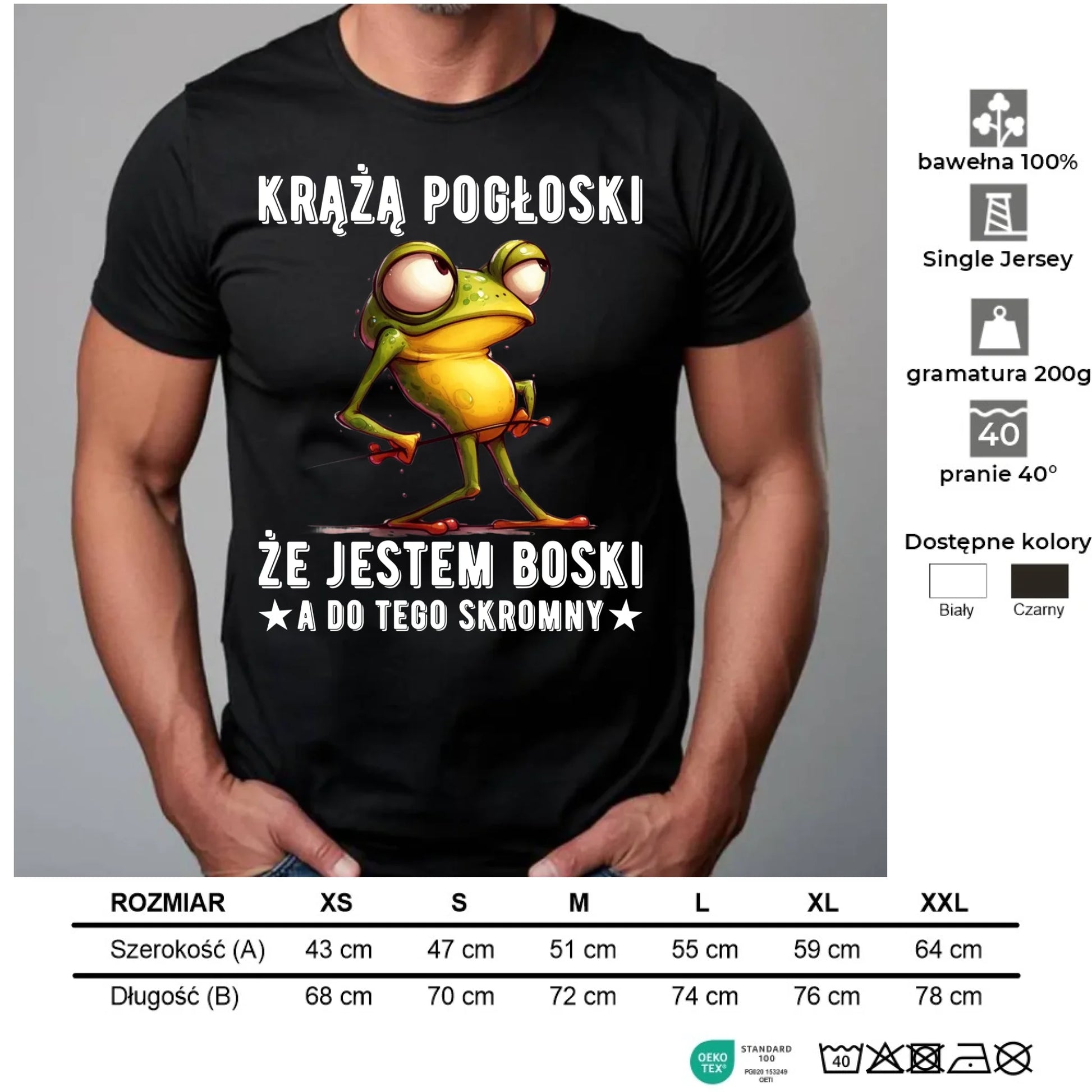 Koszulka męska - prezent dla chłopaka - Jestem boski DCH15 - StoryCups.pl