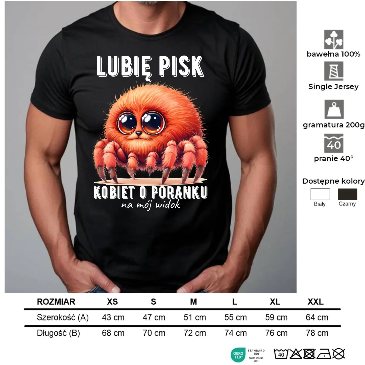 Koszulka męska - prezent dla chłopaka - Lubię pisk kobiet DCH14 - StoryCups.pl