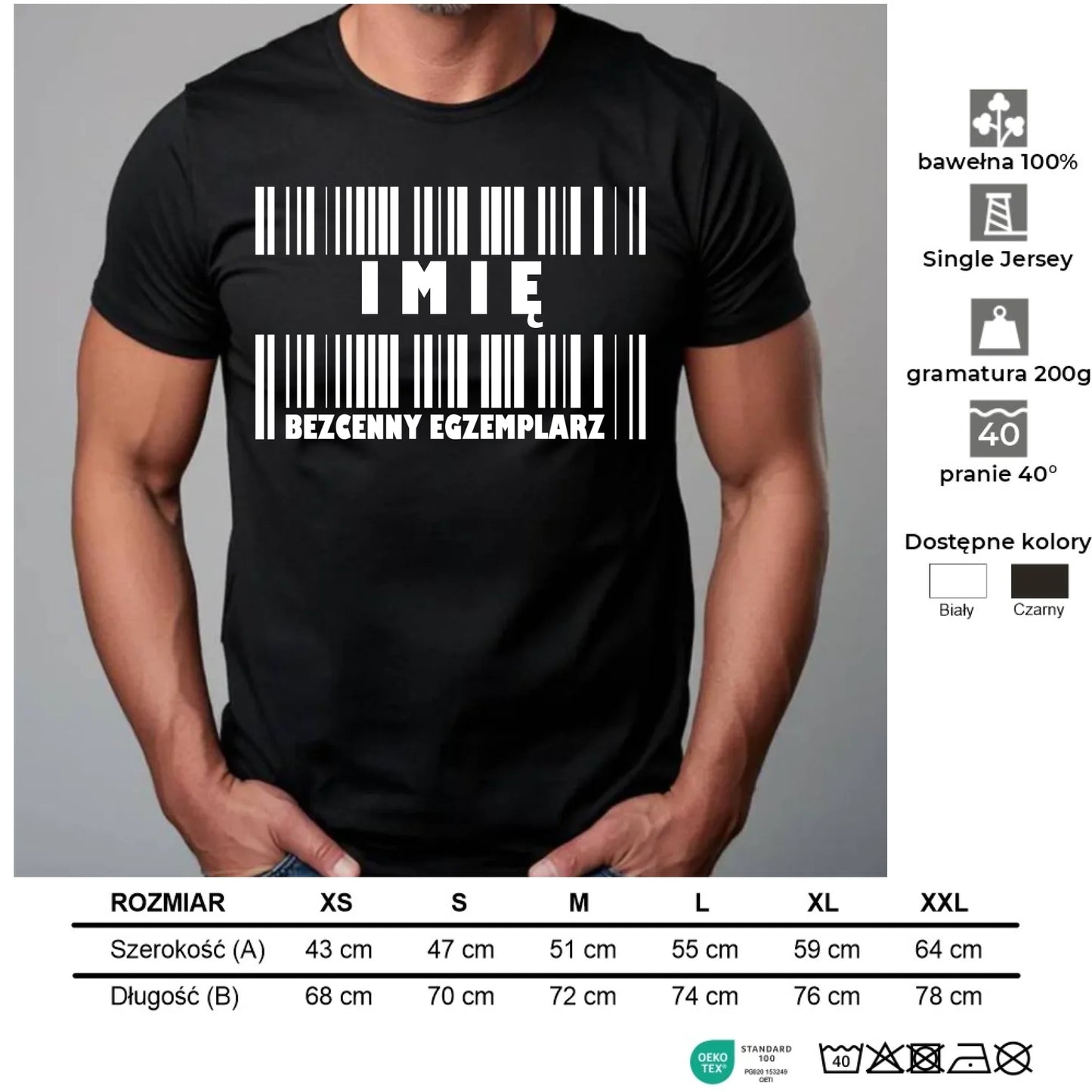 Koszulka męska - Bezcenny egzemplarz prezent dla niego - personalizowana DCH07 - StoryCups.pl