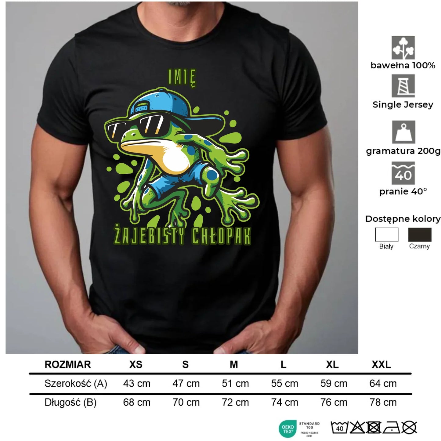 Koszulka męska - Żajebisty Chłopak prezent na Dzień Chłopaka - personalizowana DCH02 - StoryCups.pl