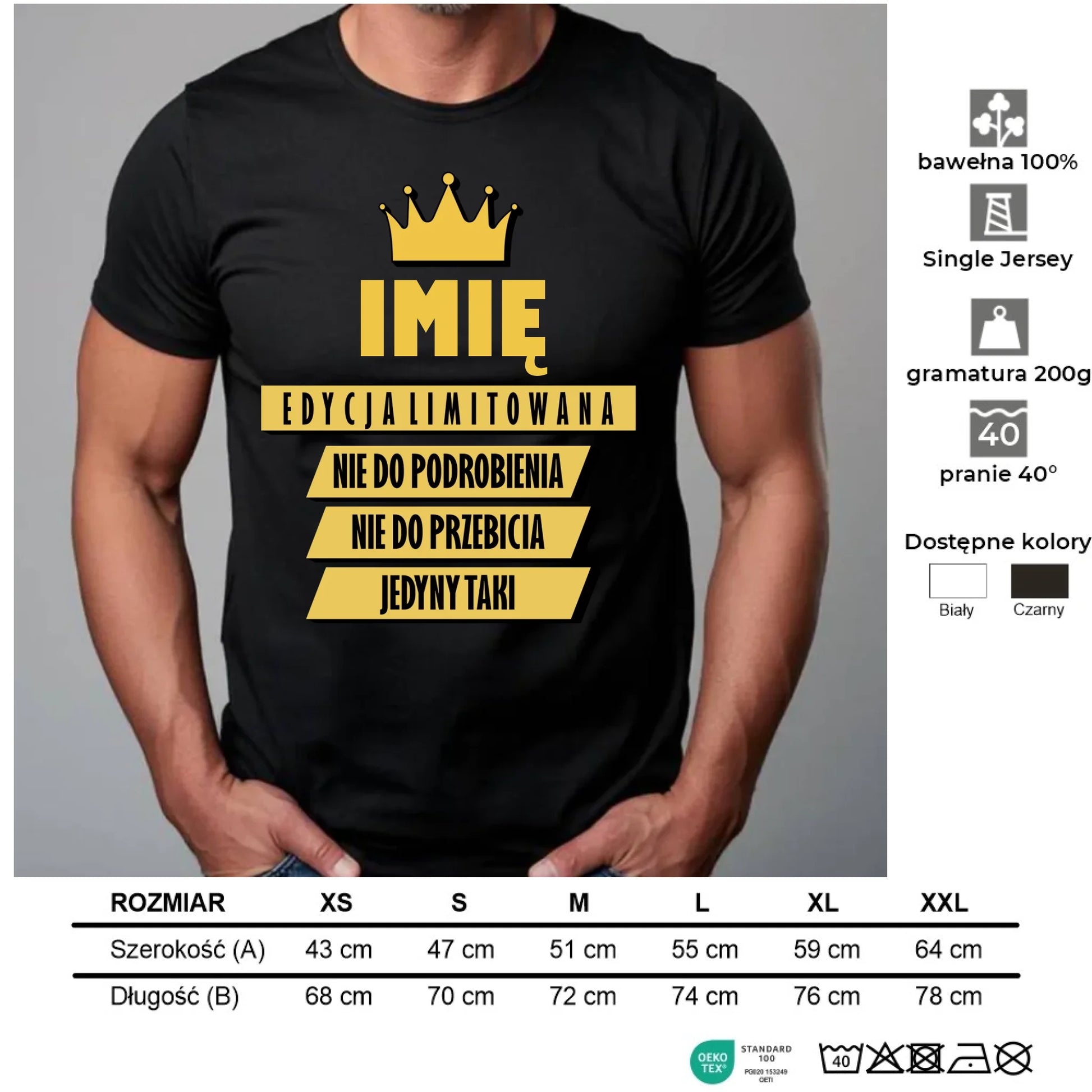 Koszulka męska - Edycja Limitowana - prezent dla niego - personalizowana DCH03 - StoryCups.pl