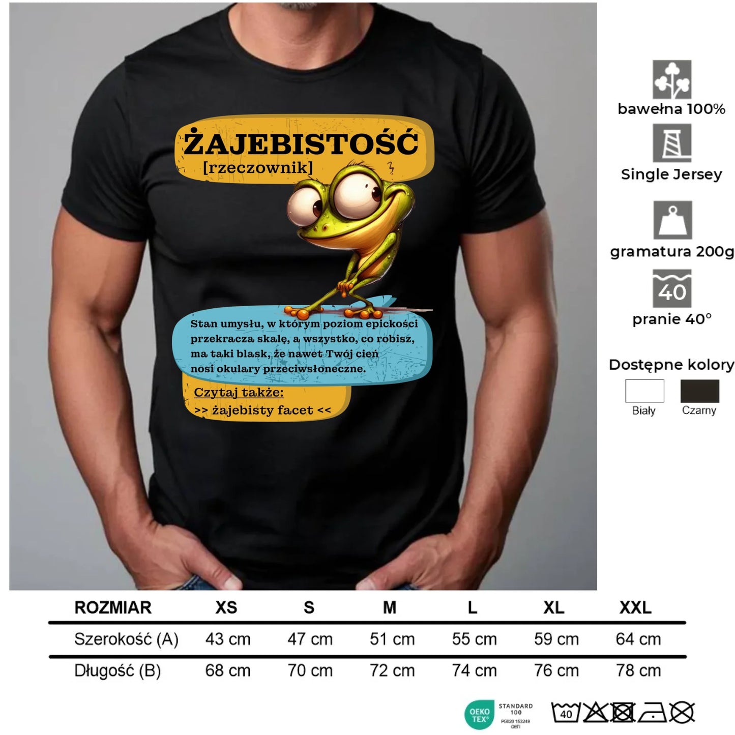 Koszulka męska - Żajebistość [rzeczownik] prezent na Dzień Chłopaka DCH06 - StoryCups.pl