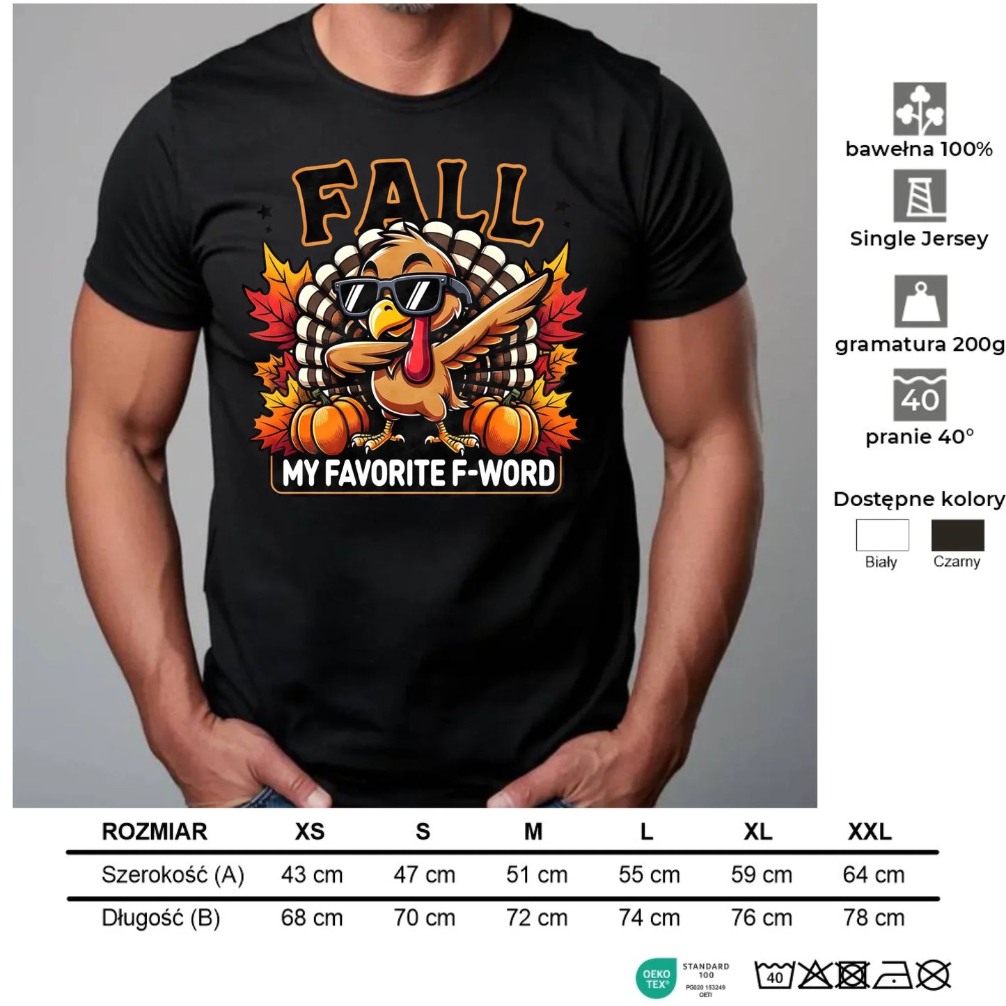 Koszulka męska jesienna - FALL my favorite F-word JS11 - StoryCups.pl