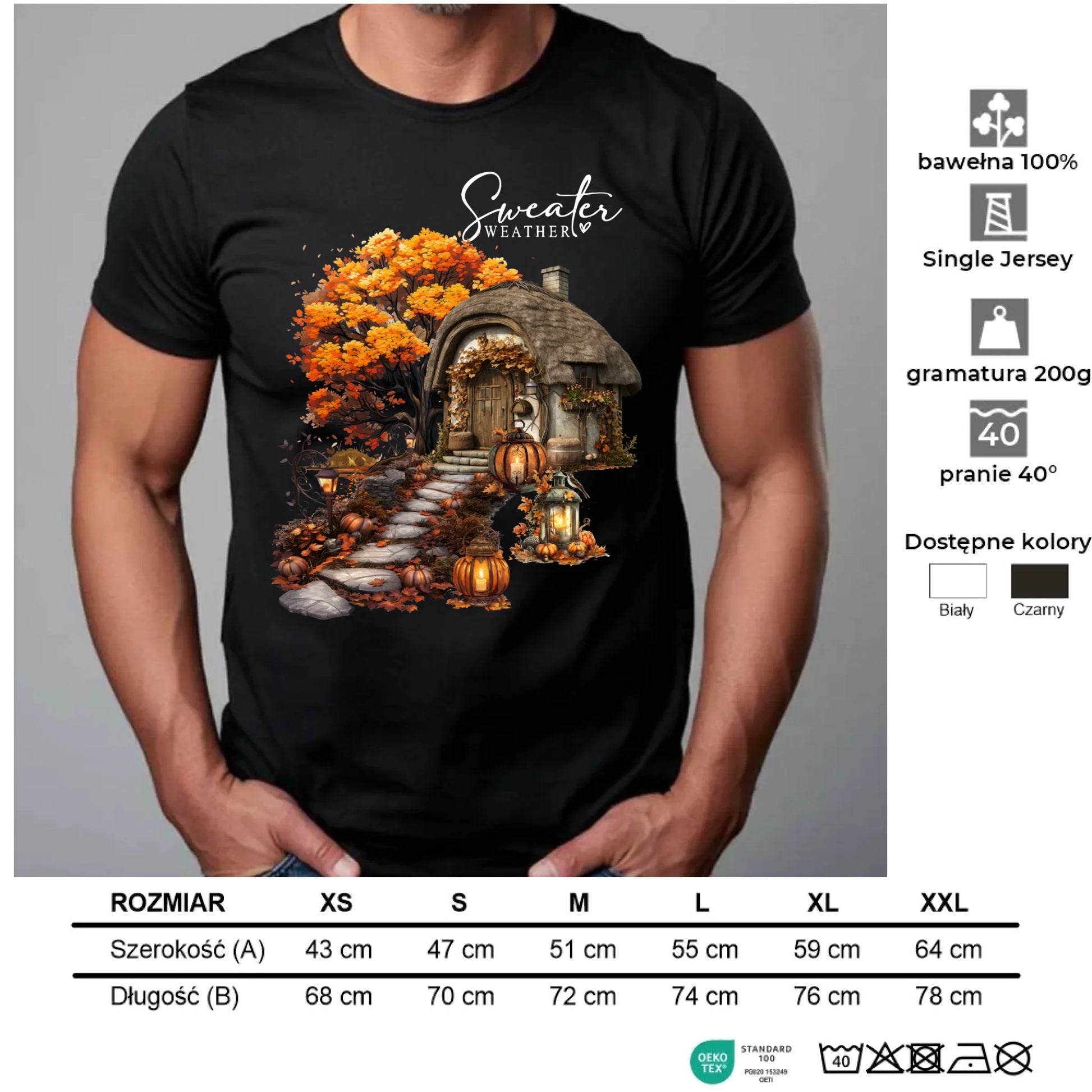 Koszulka męska jesienna - Sweater weather JS15 - StoryCups.pl