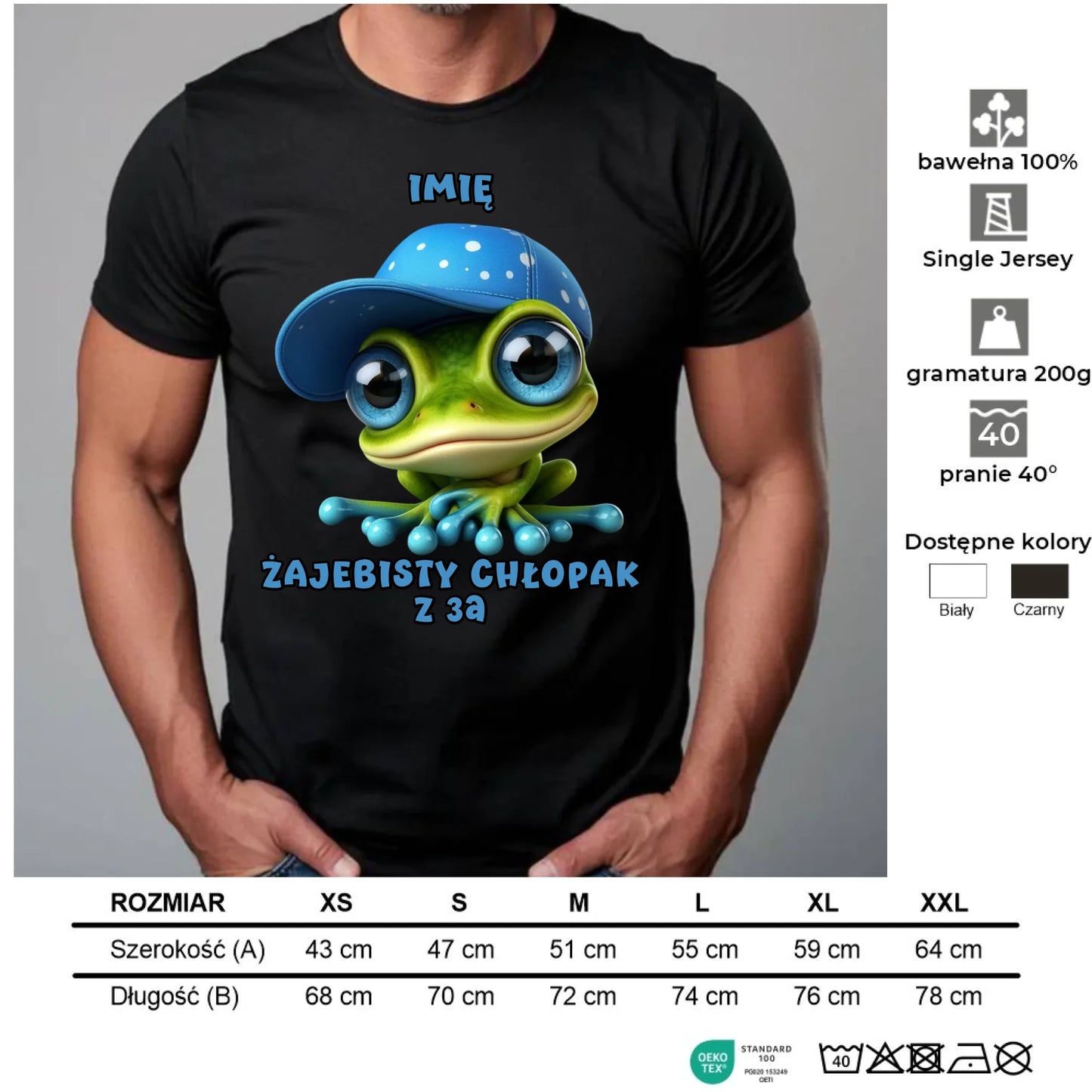 Koszulka na Dzień Chłopaka - Żajebisty Chłopak dla kolegów z klasy - personalizowana DCH01 - StoryCups.pl