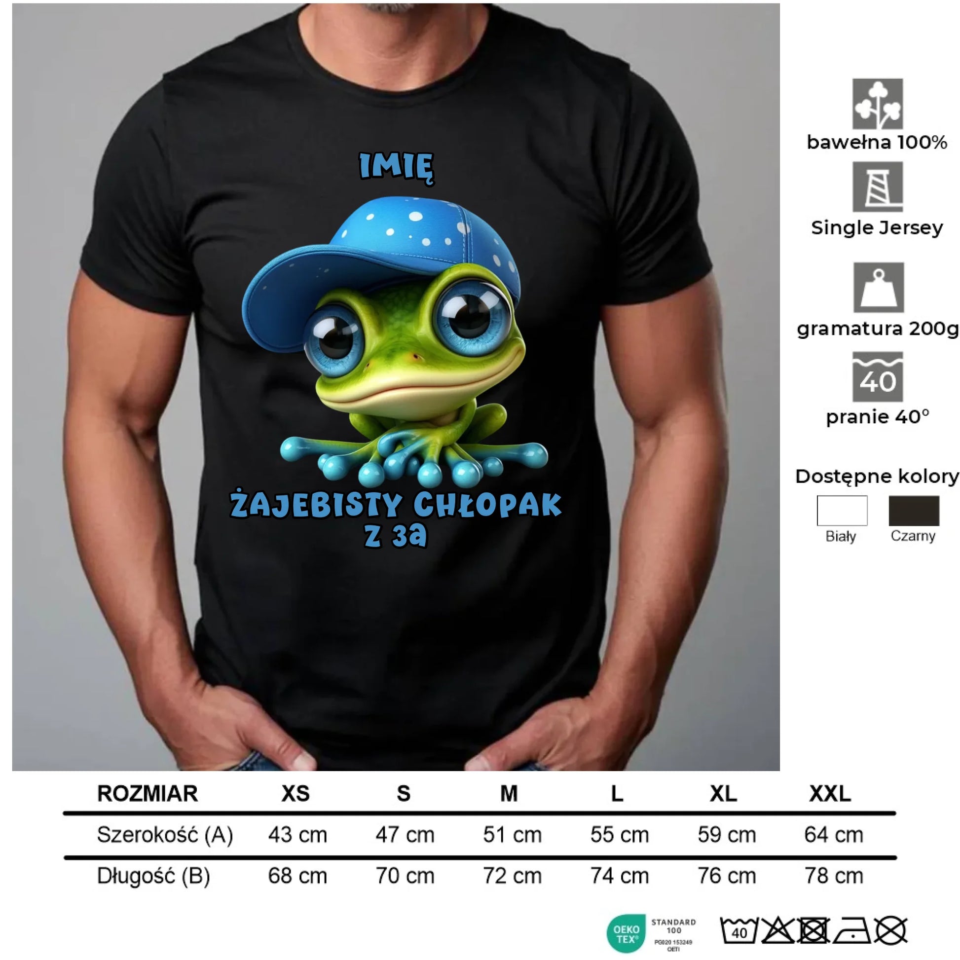 Koszulka na Dzień Chłopaka - Żajebisty Chłopak dla kolegów z klasy - personalizowana DCH01 - StoryCups.pl