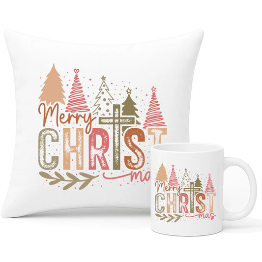 Zestaw poduszka i kubek świąteczny - Merry Christmas BN01 - StoryCups.pl