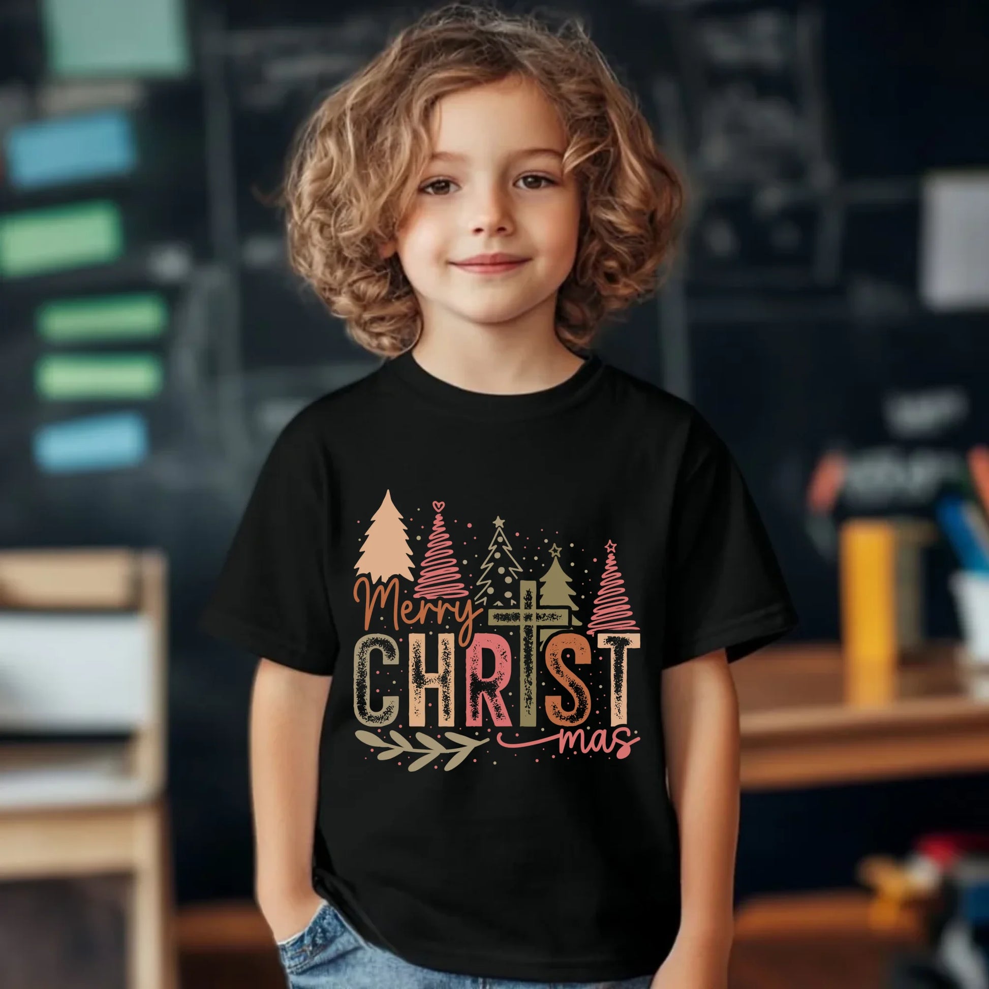 Koszulka dziecięca świąteczna - Merry Christmas BN01 - StoryCups.pl