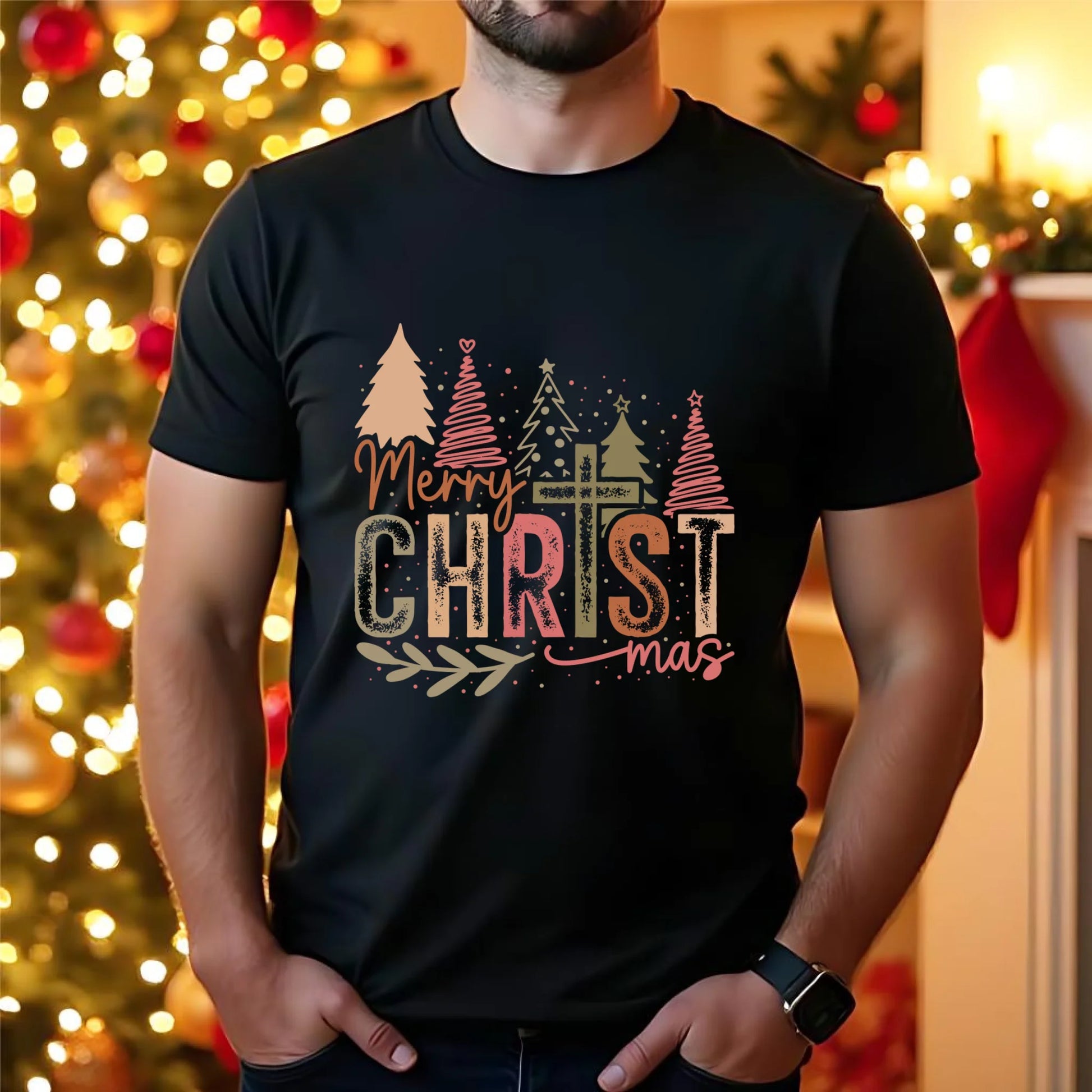 Koszulka męska świąteczna - Merry Christmas BN01 - StoryCups.pl