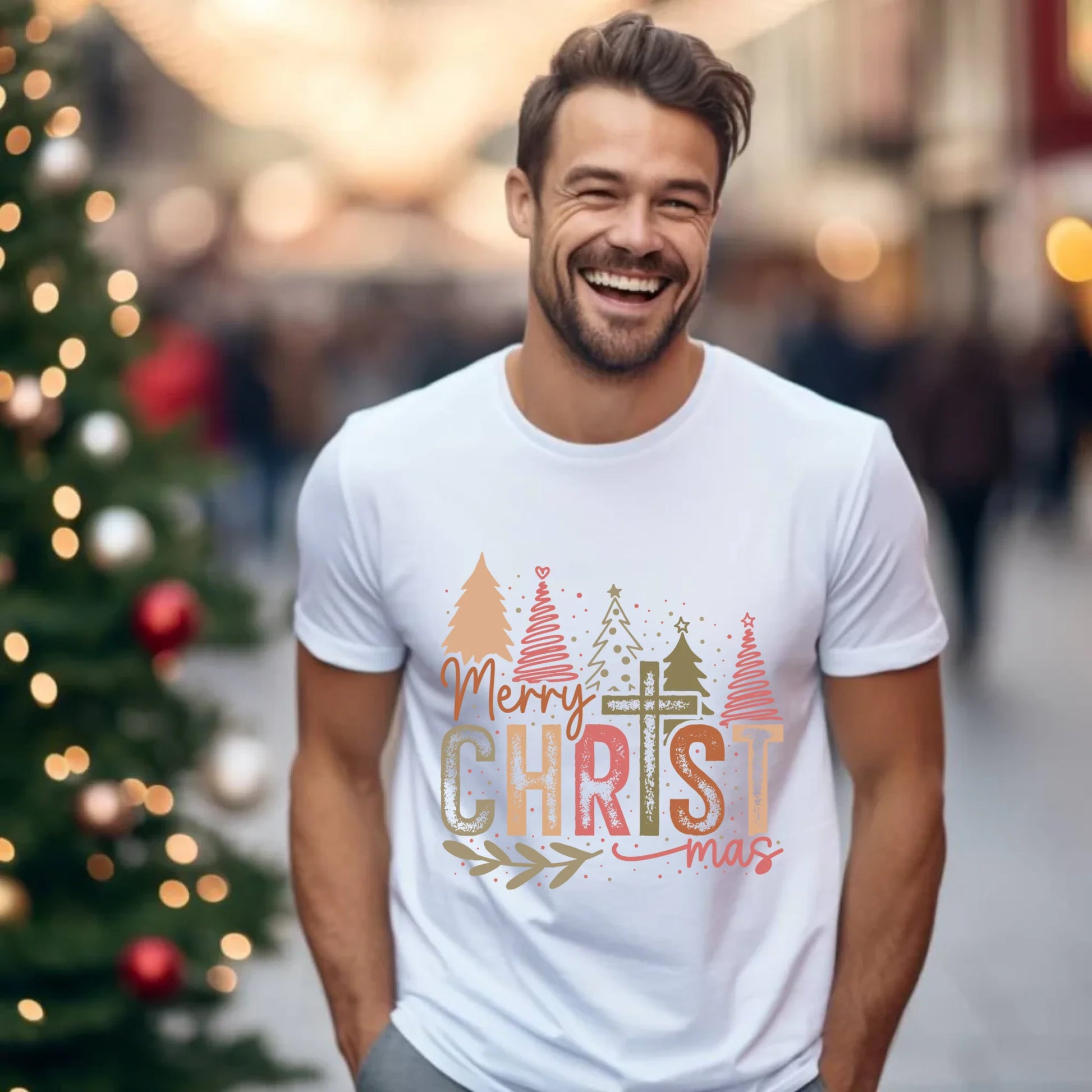 Koszulka męska świąteczna - Merry Christmas BN01 - StoryCups.pl