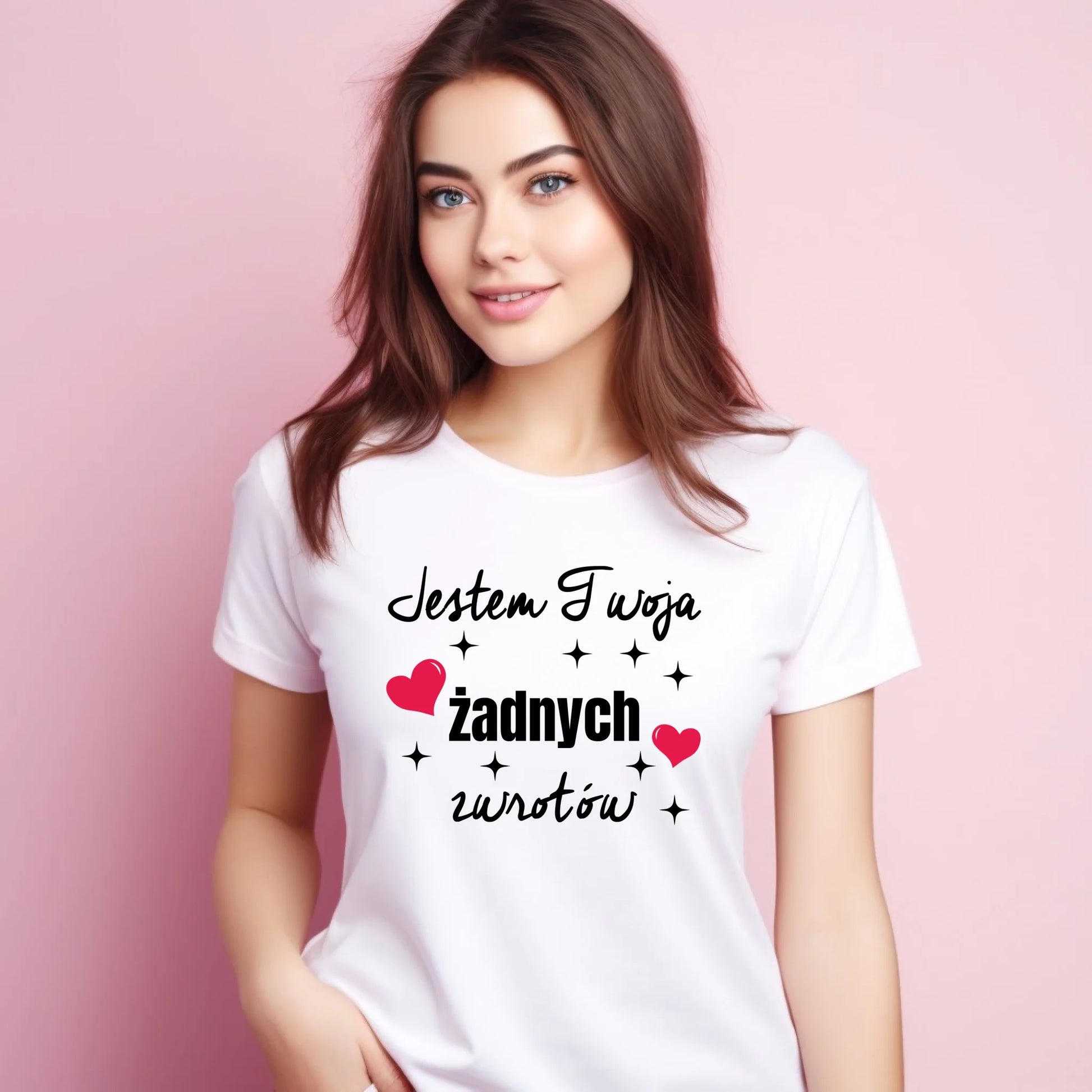 Koszulka damska - Jestem Twoja żadnych zwrotów W28 - StoryCups.pl
