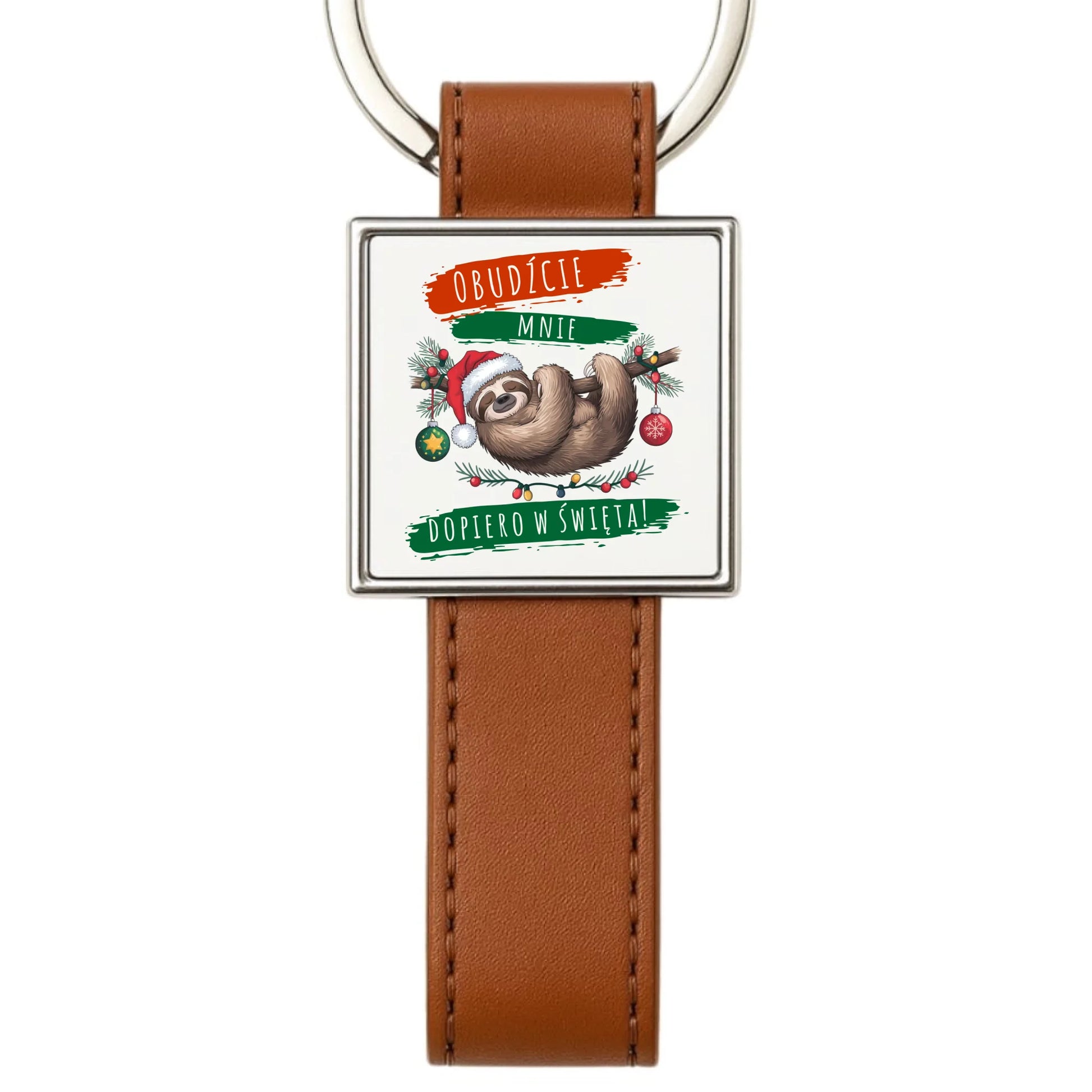 Brelok świąteczny - Leniwiec - Obudźcie mnie dopiero w święta BN02 - StoryCups.pl