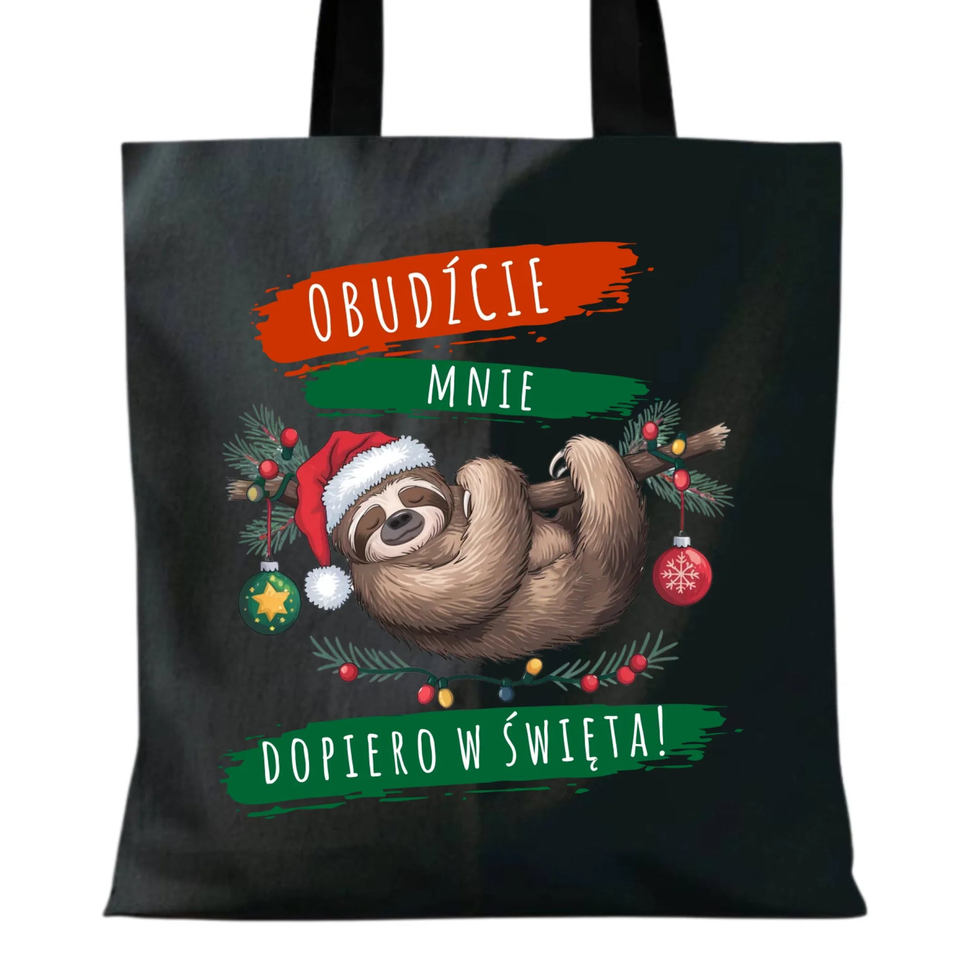 Torba świąteczna - Leniwiec - Obudźcie mnie dopiero w święta BN02 - StoryCups.pl