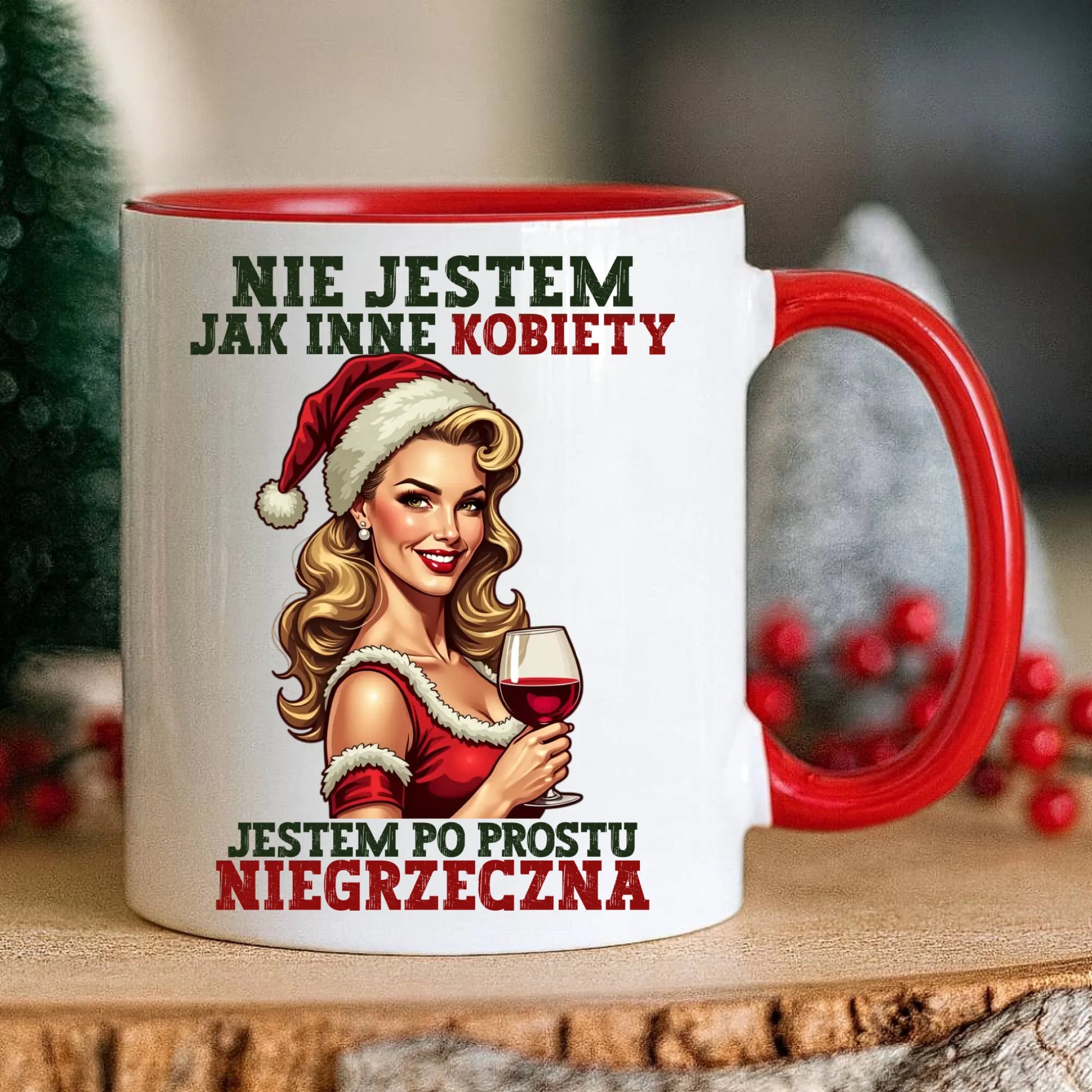 Kubek świąteczny - prezent dla niej - Nie jestem jak inne kobiety BN03 - StoryCups.pl