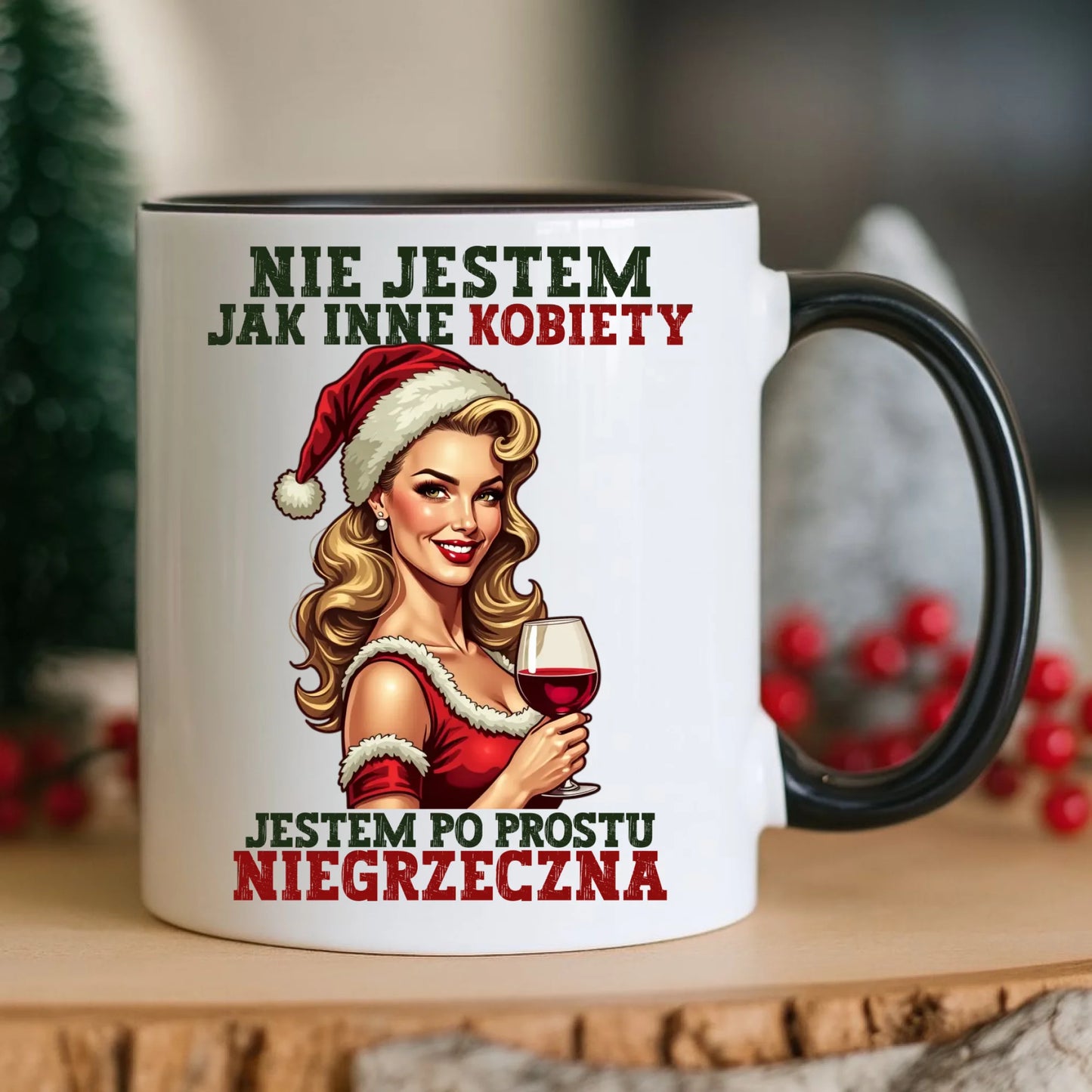 Kubek świąteczny - prezent dla niej - Nie jestem jak inne kobiety BN03 - StoryCups.pl