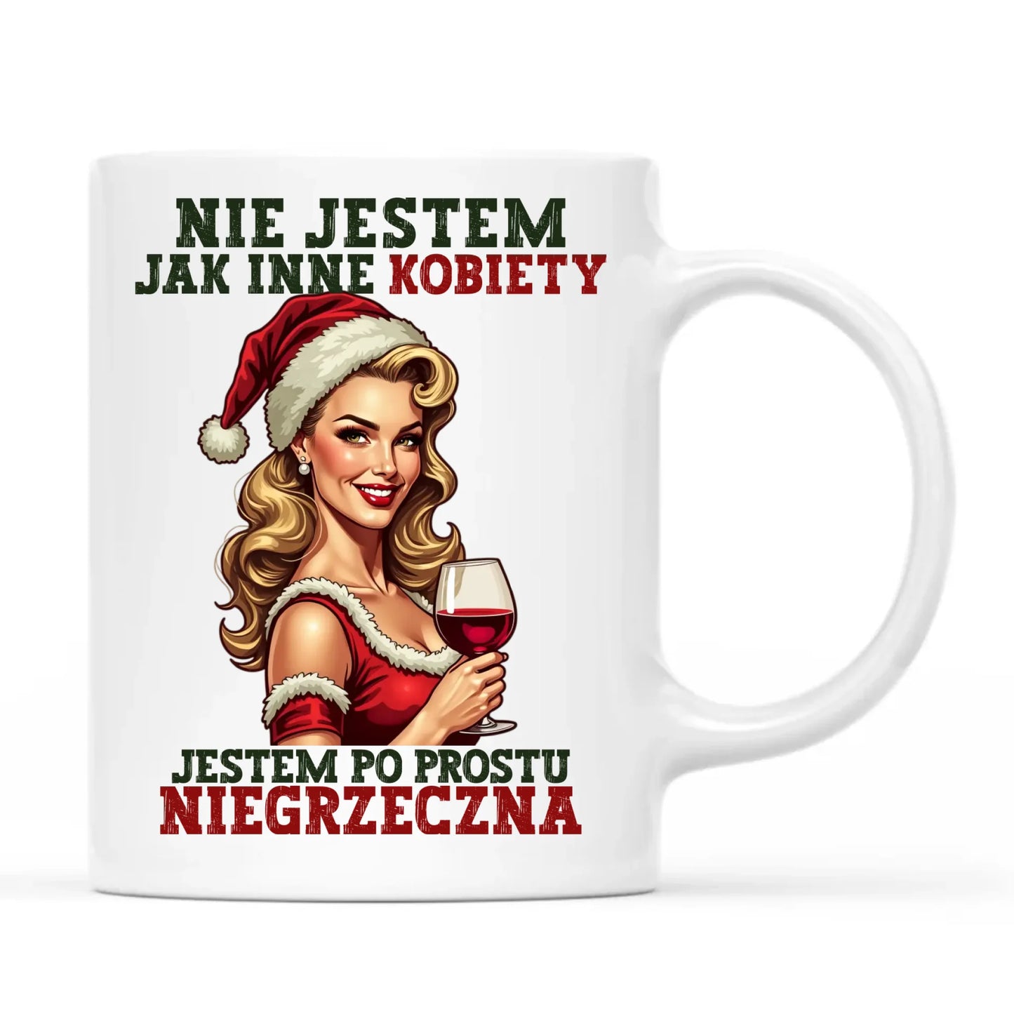 Kubek świąteczny - prezent dla niej - Nie jestem jak inne kobiety BN03 - StoryCups.pl