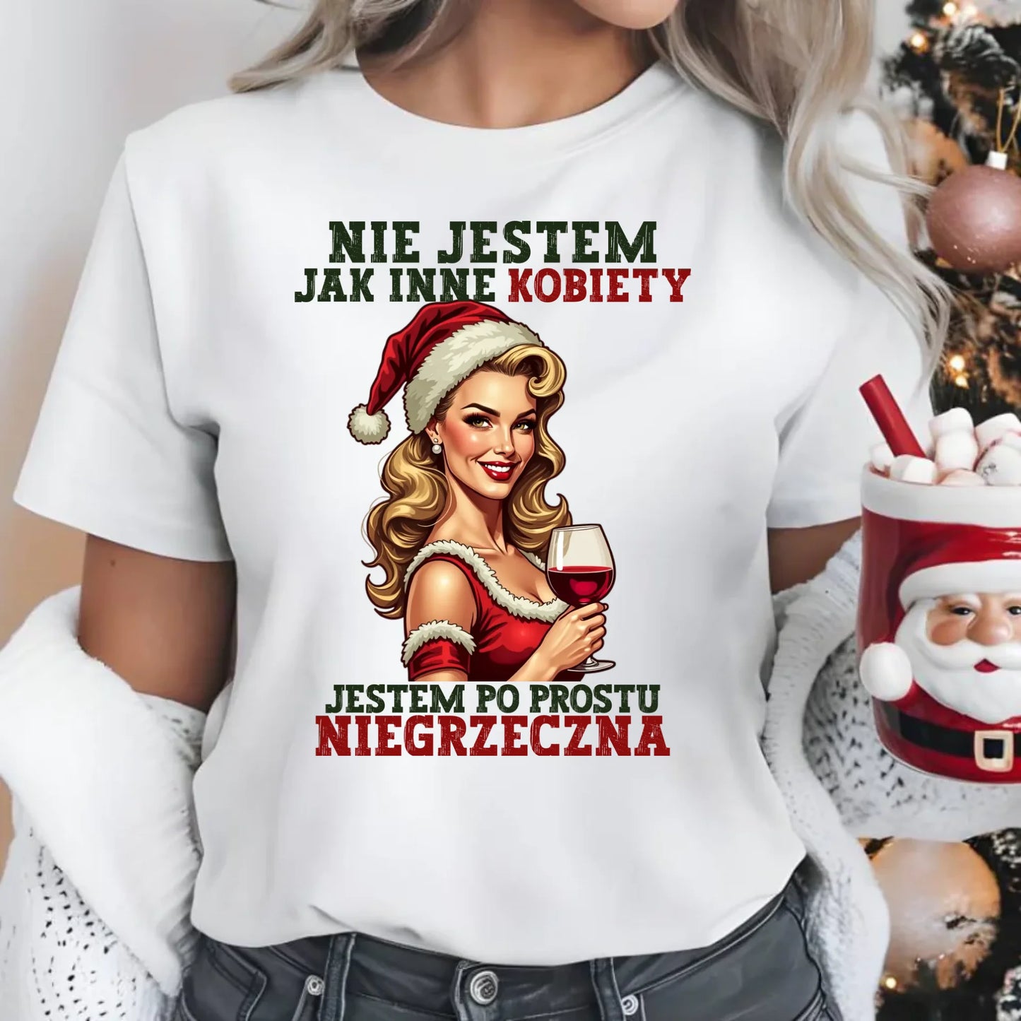 Koszulka damska świąteczna - prezent dla niej - Nie jestem jak inne kobiety BN03 - StoryCups.pl