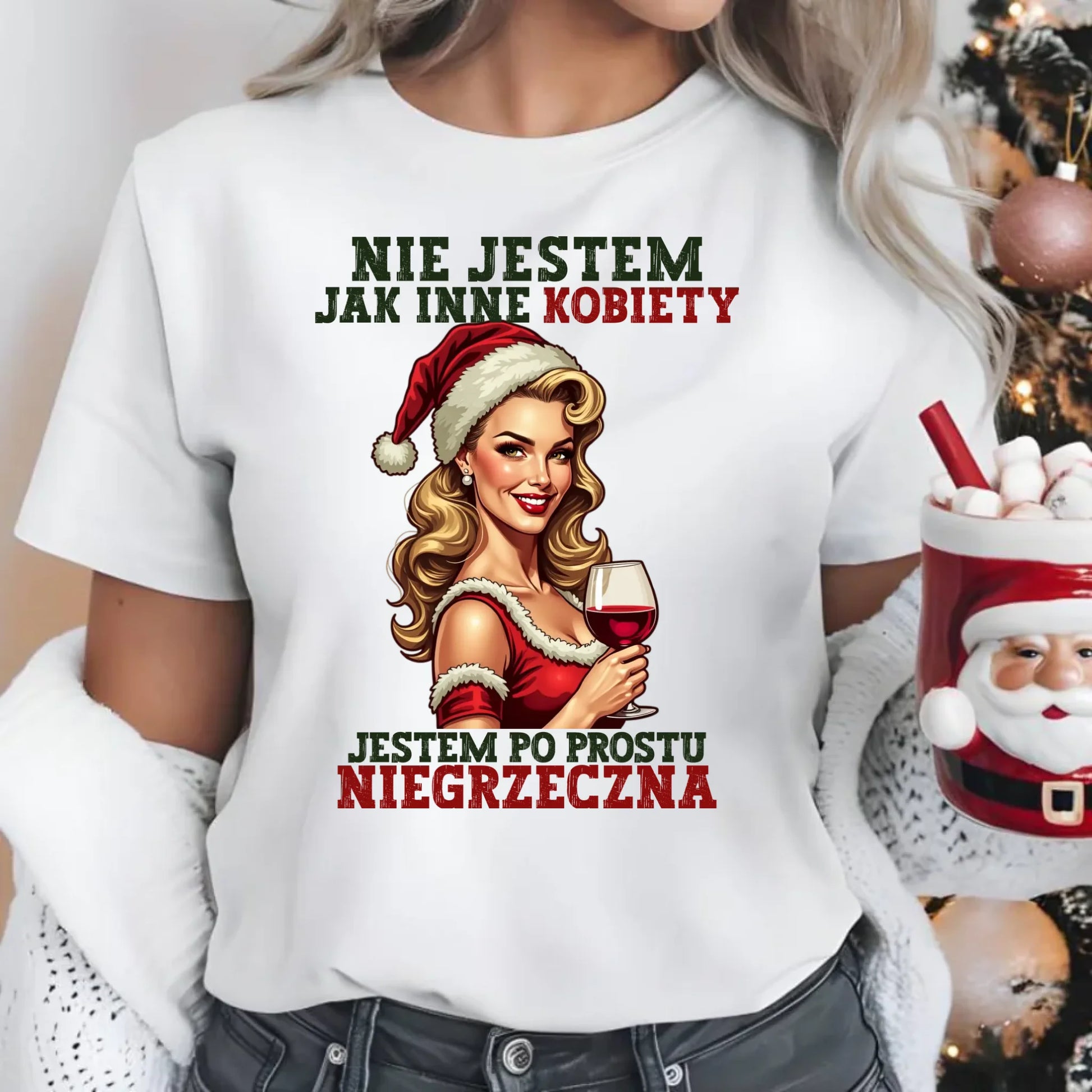 Koszulka damska świąteczna - prezent dla niej - Nie jestem jak inne kobiety BN03 - StoryCups.pl