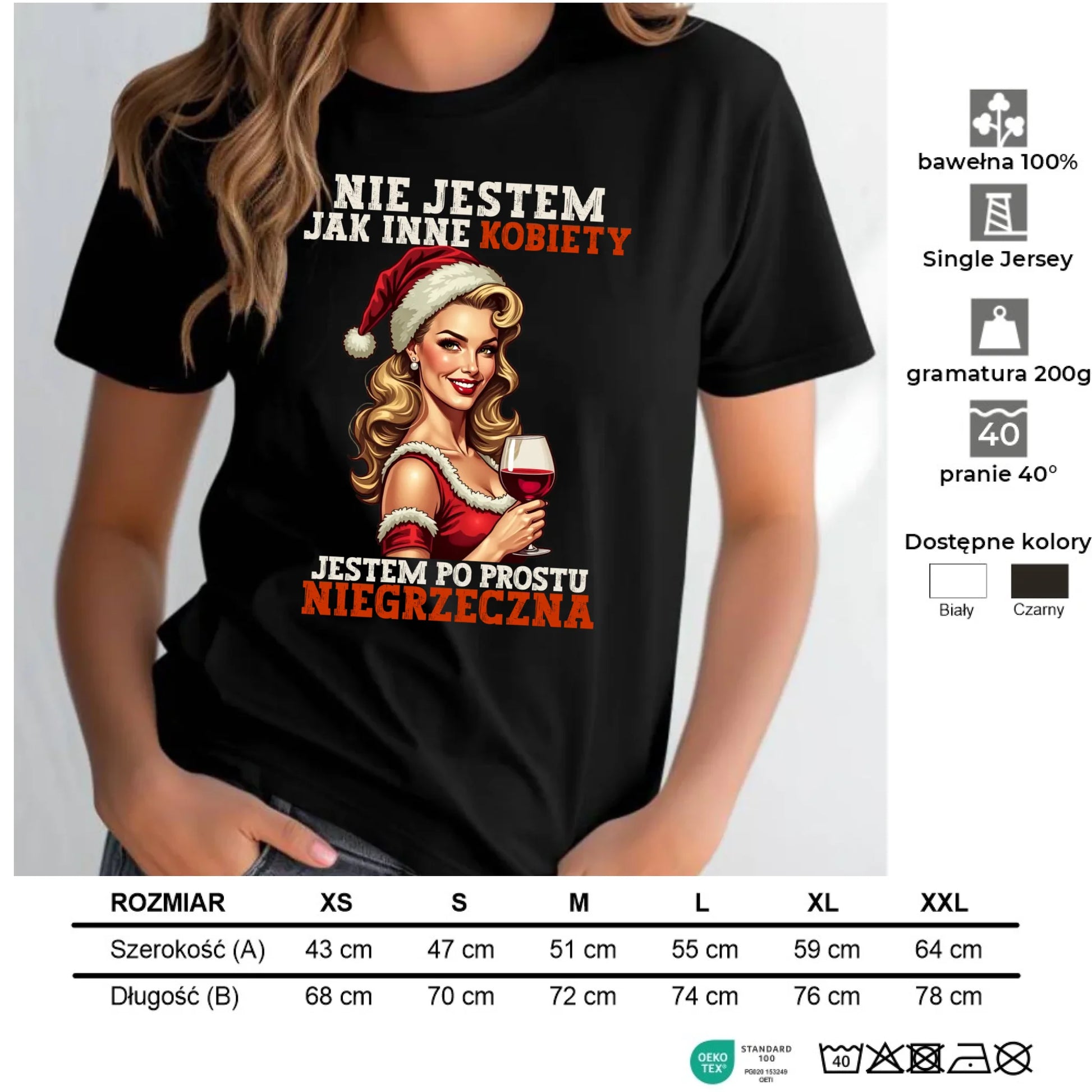 Koszulka damska świąteczna - prezent dla niej - Nie jestem jak inne kobiety BN03 - StoryCups.pl