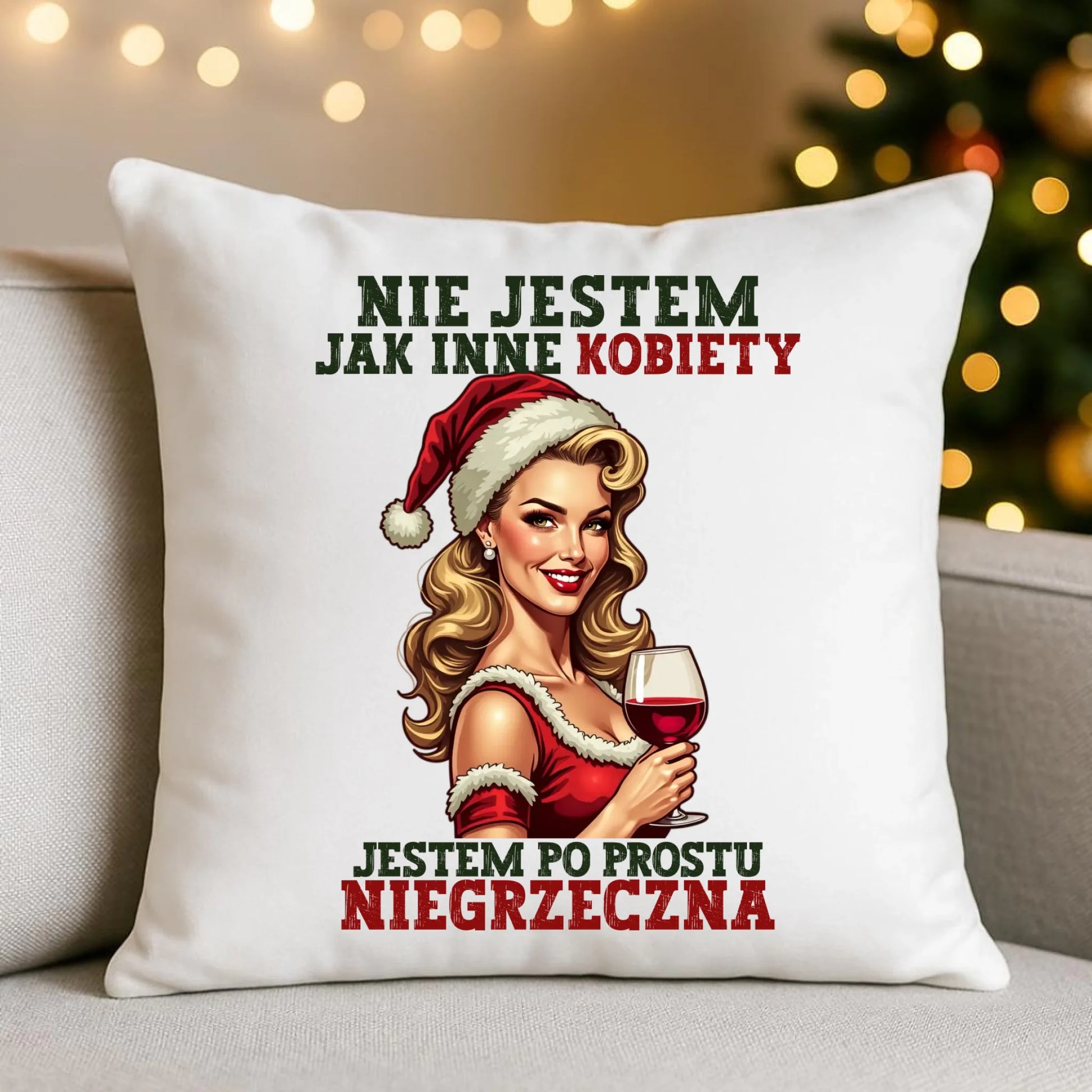 Poduszka świąteczna - prezent dla niej - Nie jestem jak inne kobiety BN03 - StoryCups.pl