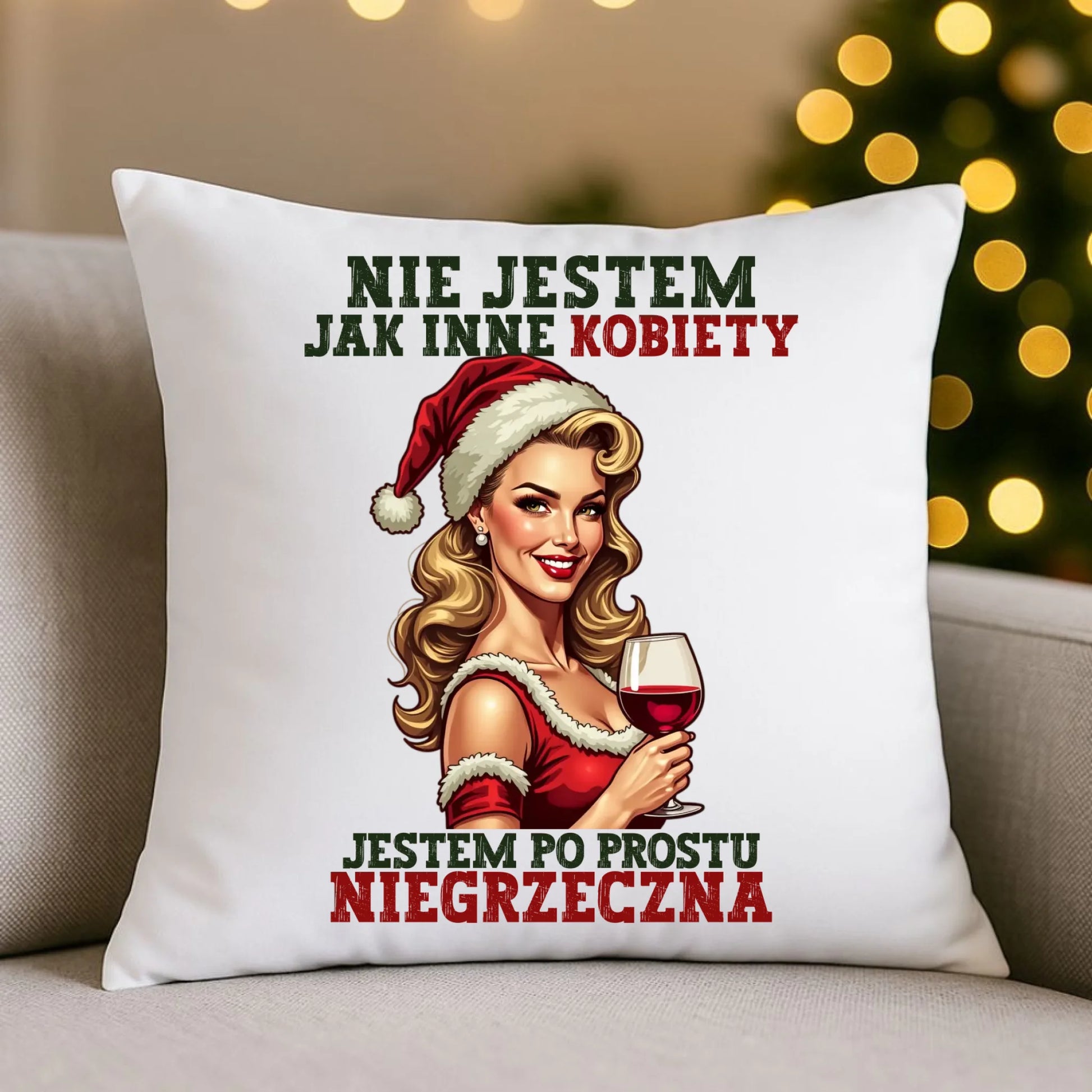 Poduszka świąteczna - prezent dla niej - Nie jestem jak inne kobiety BN03 - StoryCups.pl