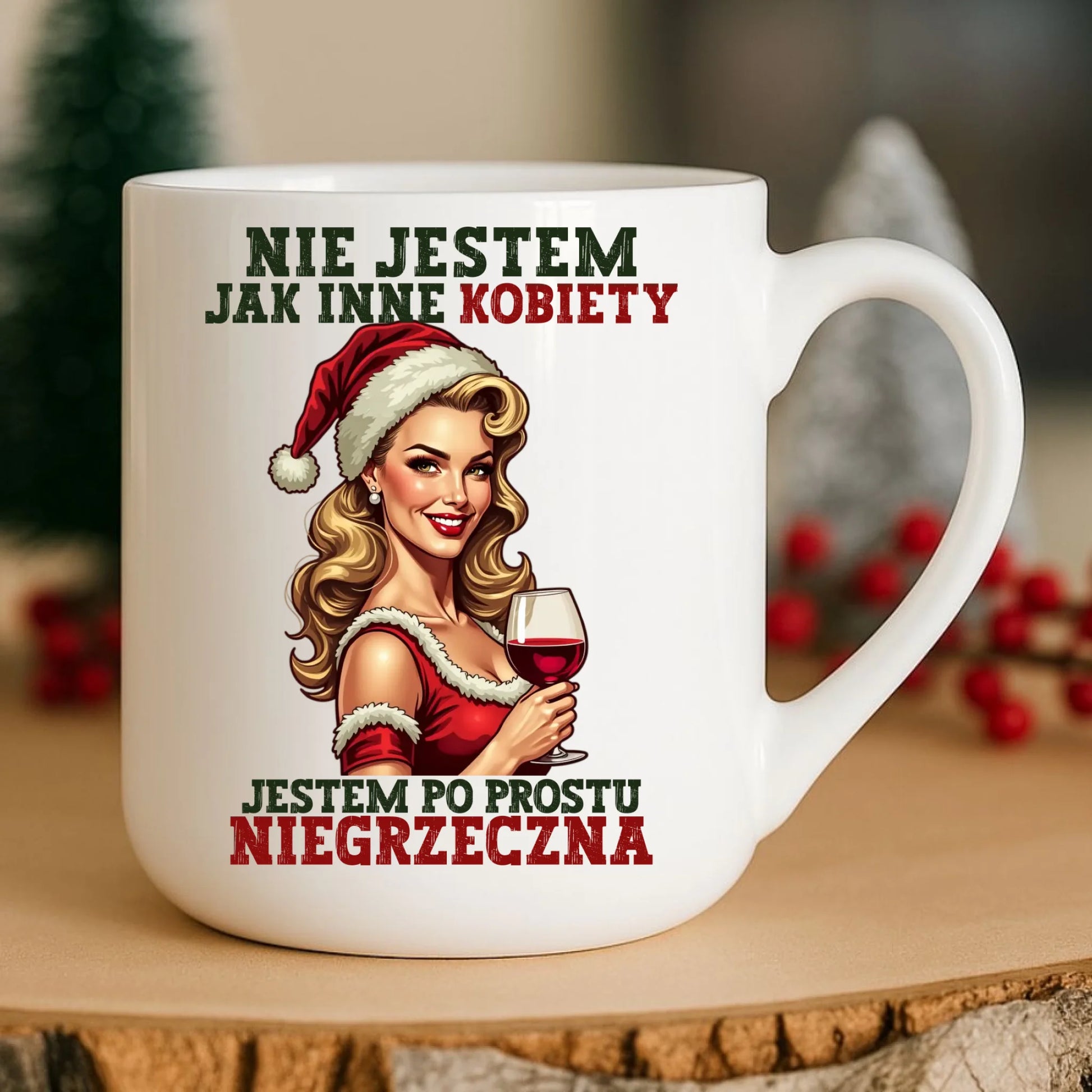 Kubek elegant świąteczny - prezent dla niej - Nie jestem jak inne kobiety BN03 - StoryCups.pl