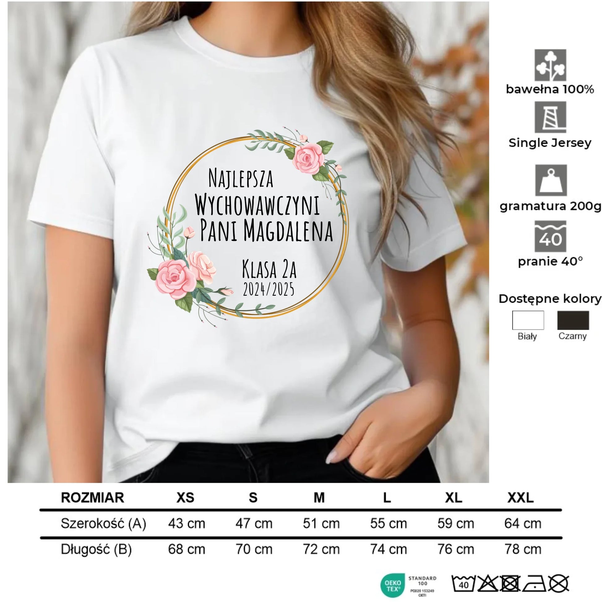 Koszulka damska - Najlepsza Wychowawczyni - personalizowana N02 - StoryCups.pl