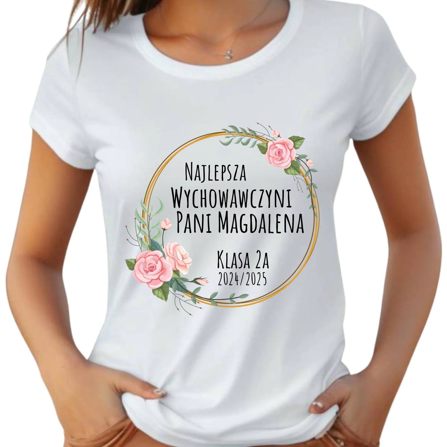 Koszulka damska - Najlepsza Wychowawczyni - personalizowana N02 - StoryCups.pl