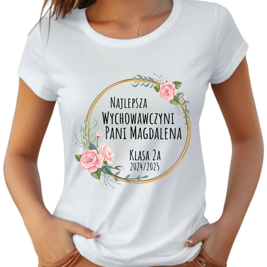 Koszulka damska - Najlepsza Wychowawczyni - personalizowana N02 - StoryCups.pl