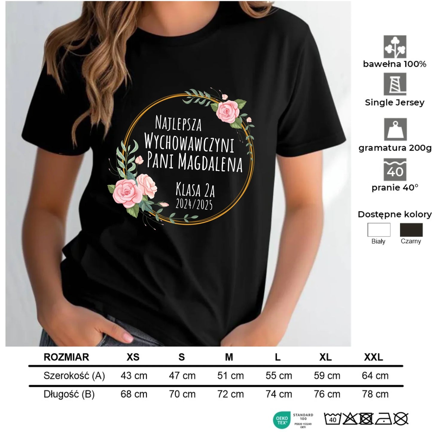 Koszulka damska - Najlepsza Wychowawczyni - personalizowana N02 - StoryCups.pl