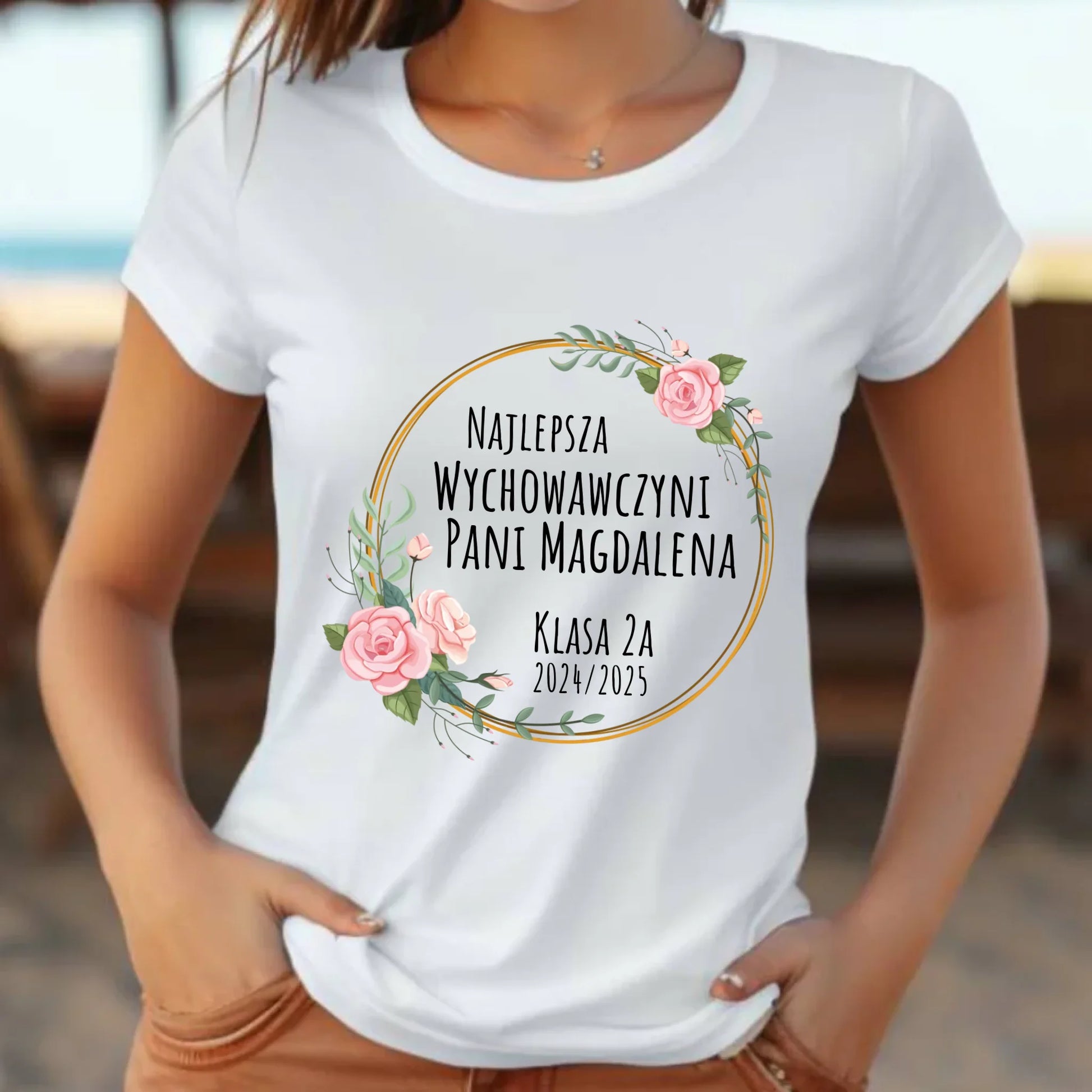 Koszulka damska - Najlepsza Wychowawczyni - personalizowana N02 - StoryCups.pl