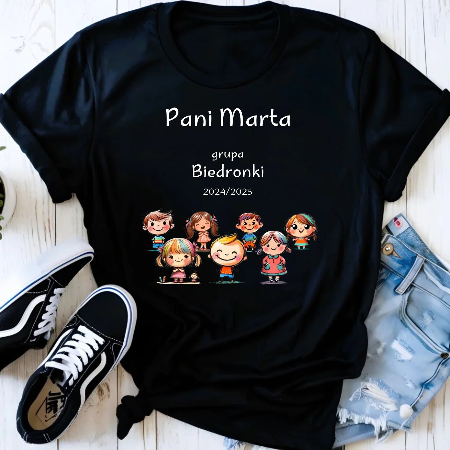 Koszulka damska dla nauczycielki - przedszkolanki - Grupa przedszkolaków - personalizowana N03 - StoryCups.pl