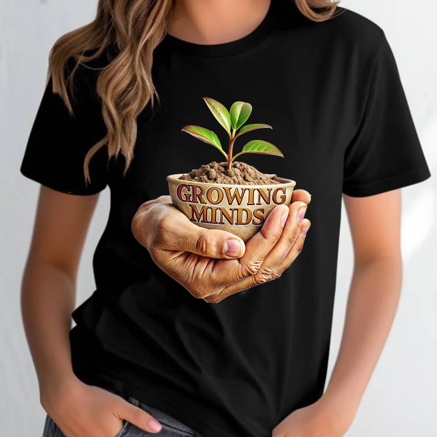 Koszulka damska dla nauczycielki - Growing minds N15 - StoryCups.pl