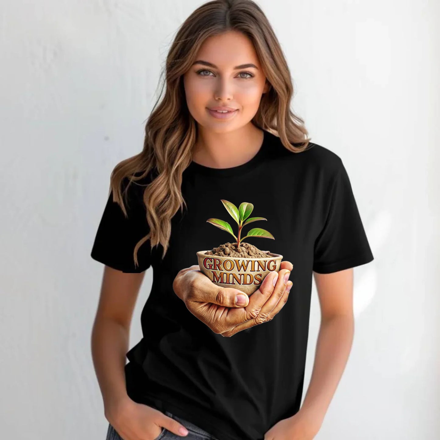 Koszulka damska dla nauczycielki - Growing minds N15 - StoryCups.pl