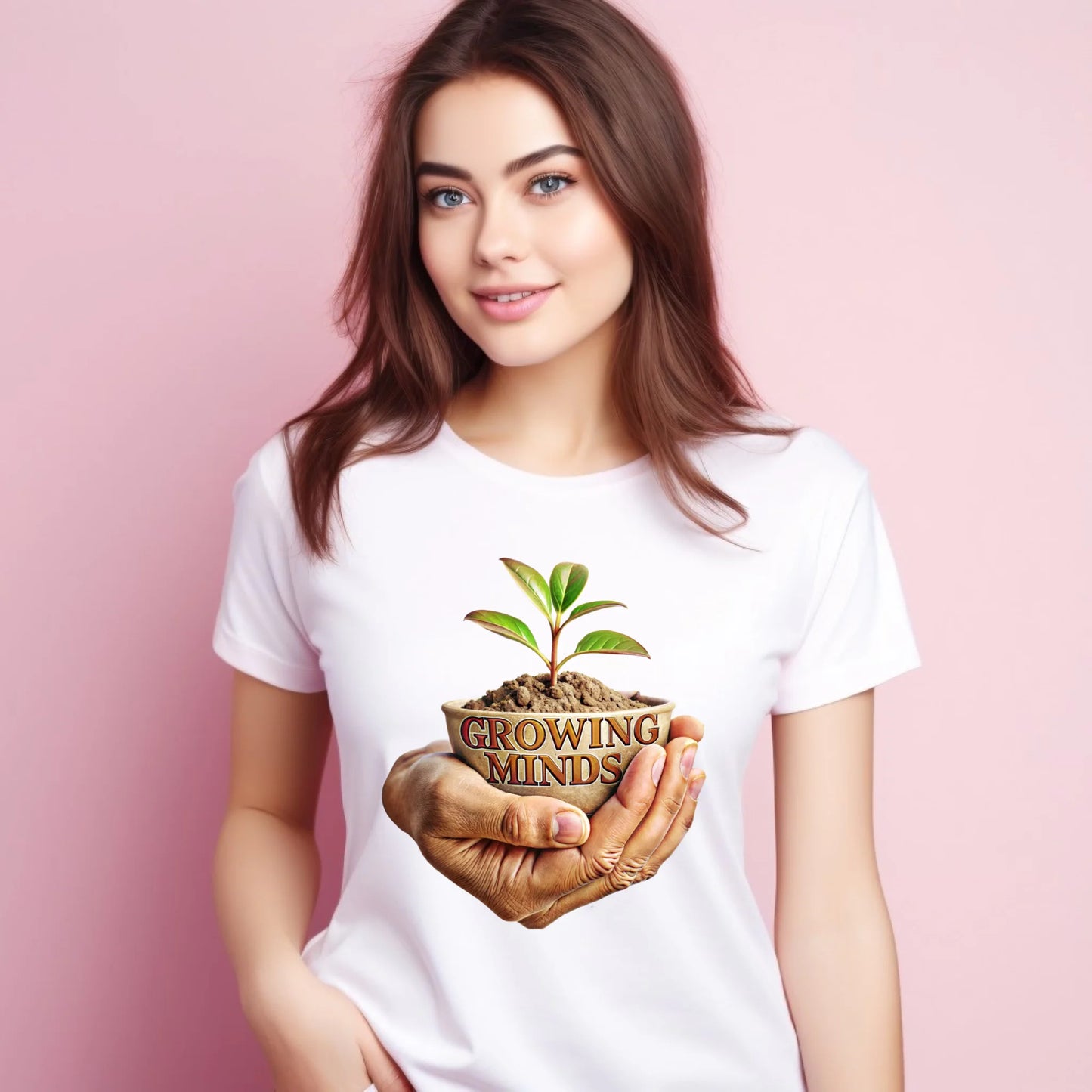 Koszulka damska dla nauczycielki - Growing minds N15 - StoryCups.pl