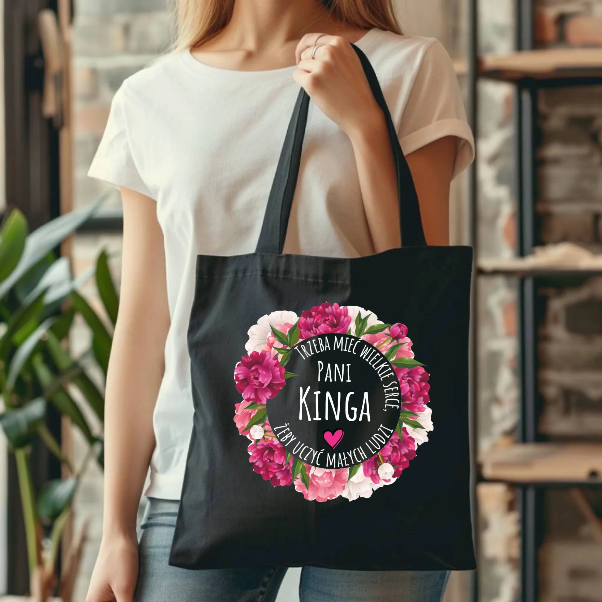 Torba dla nauczycielki - Trzeba mieć wielkie serce - personalizowana N18 - StoryCups.pl