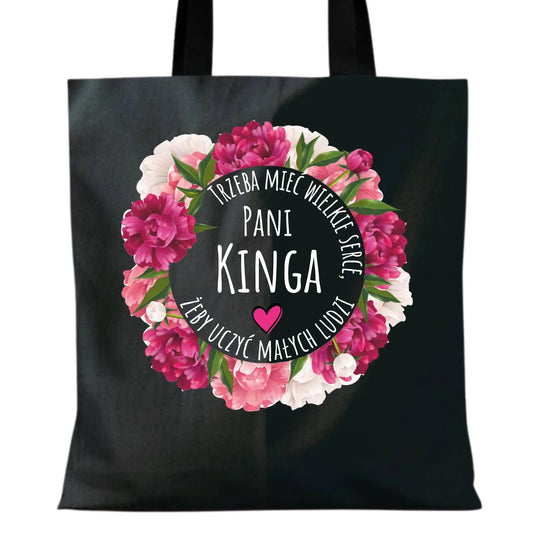 Torba dla nauczycielki - Trzeba mieć wielkie serce - personalizowana N18 - StoryCups.pl