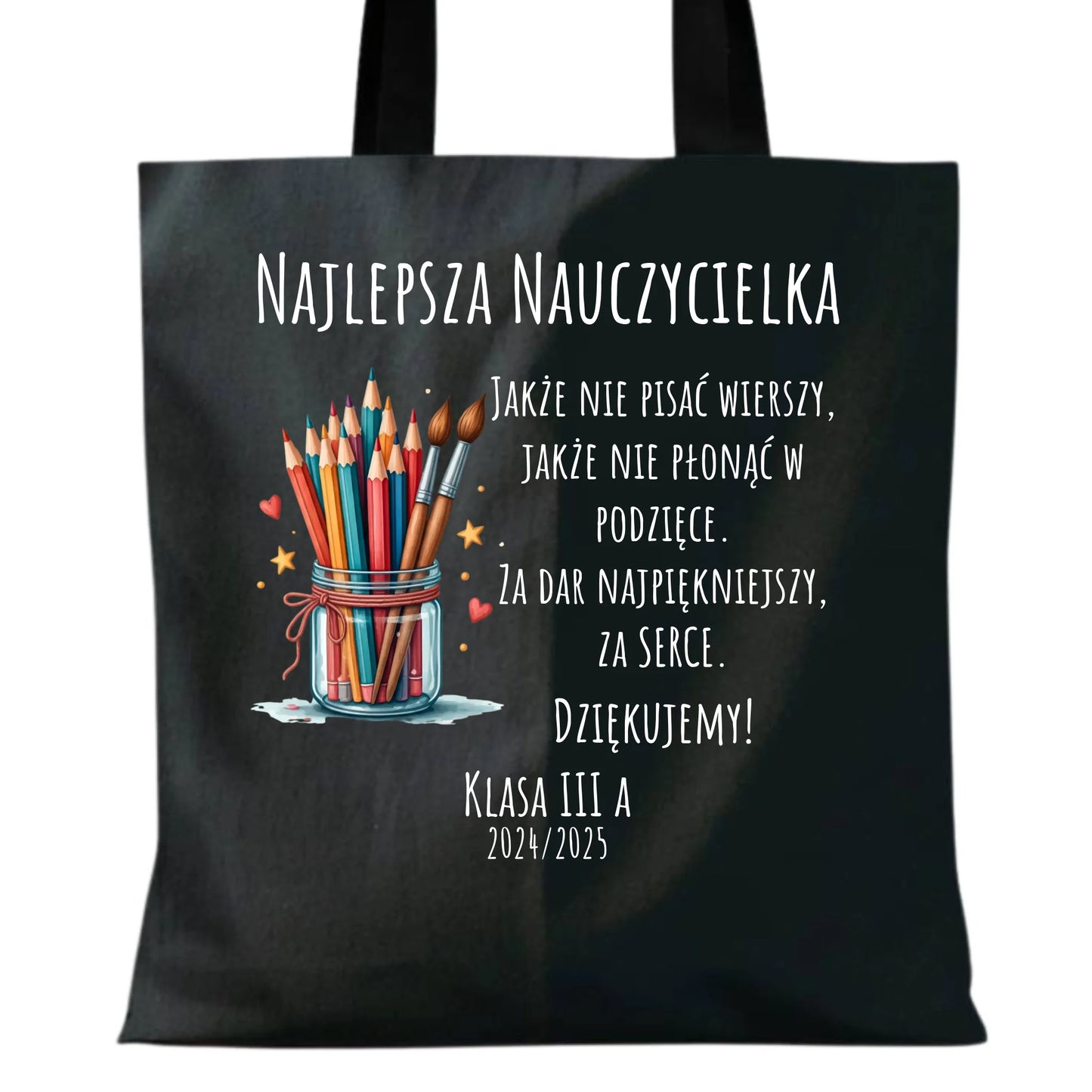 Torba dla nauczycielki - Najlepsza nauczycielka - Podziękowanie od klasy - personalizowana N20 - StoryCups.pl