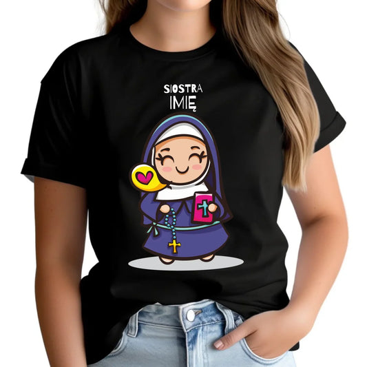 Koszulka damska dla siostry zakonnej - personalizowana N30 - StoryCups.pl