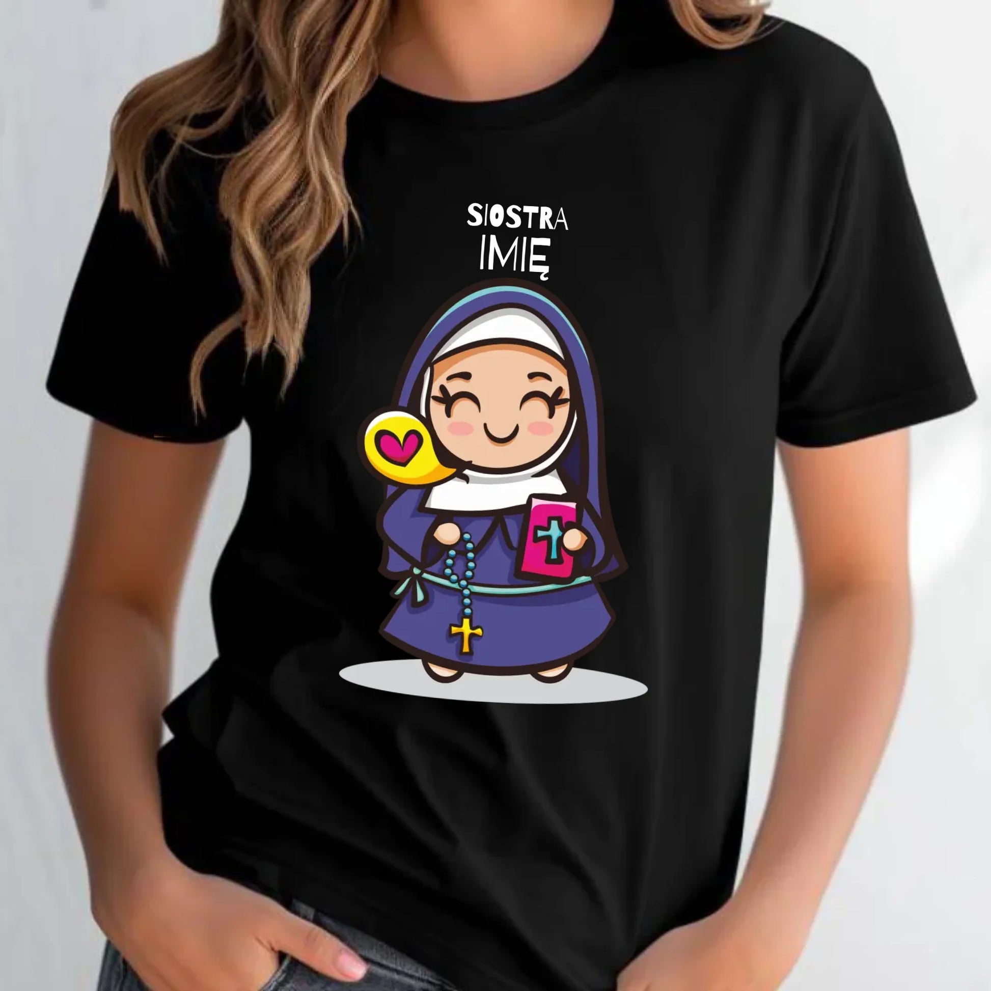 Koszulka damska dla siostry zakonnej - personalizowana N30 - StoryCups.pl
