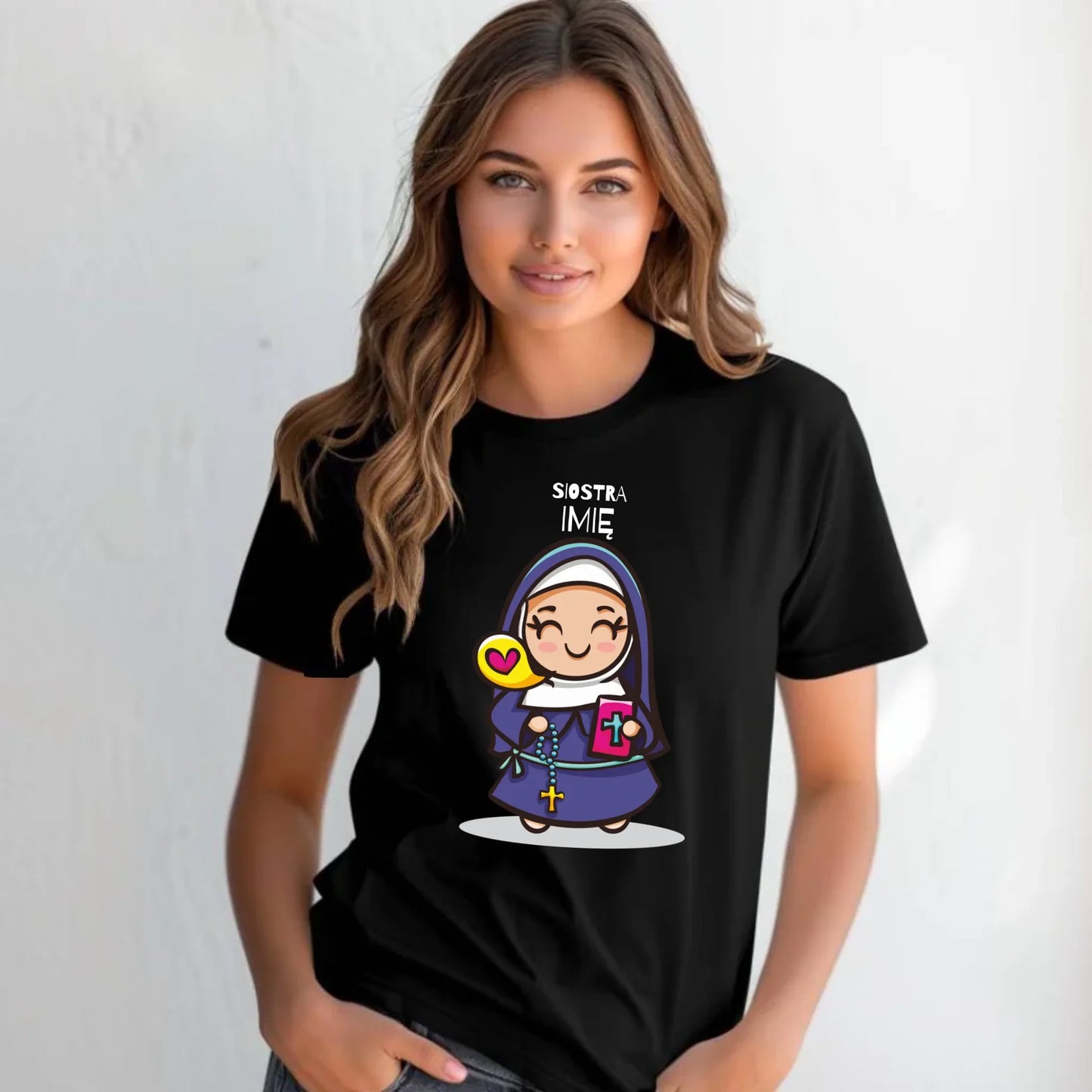 Koszulka damska dla siostry zakonnej - personalizowana N30 - StoryCups.pl