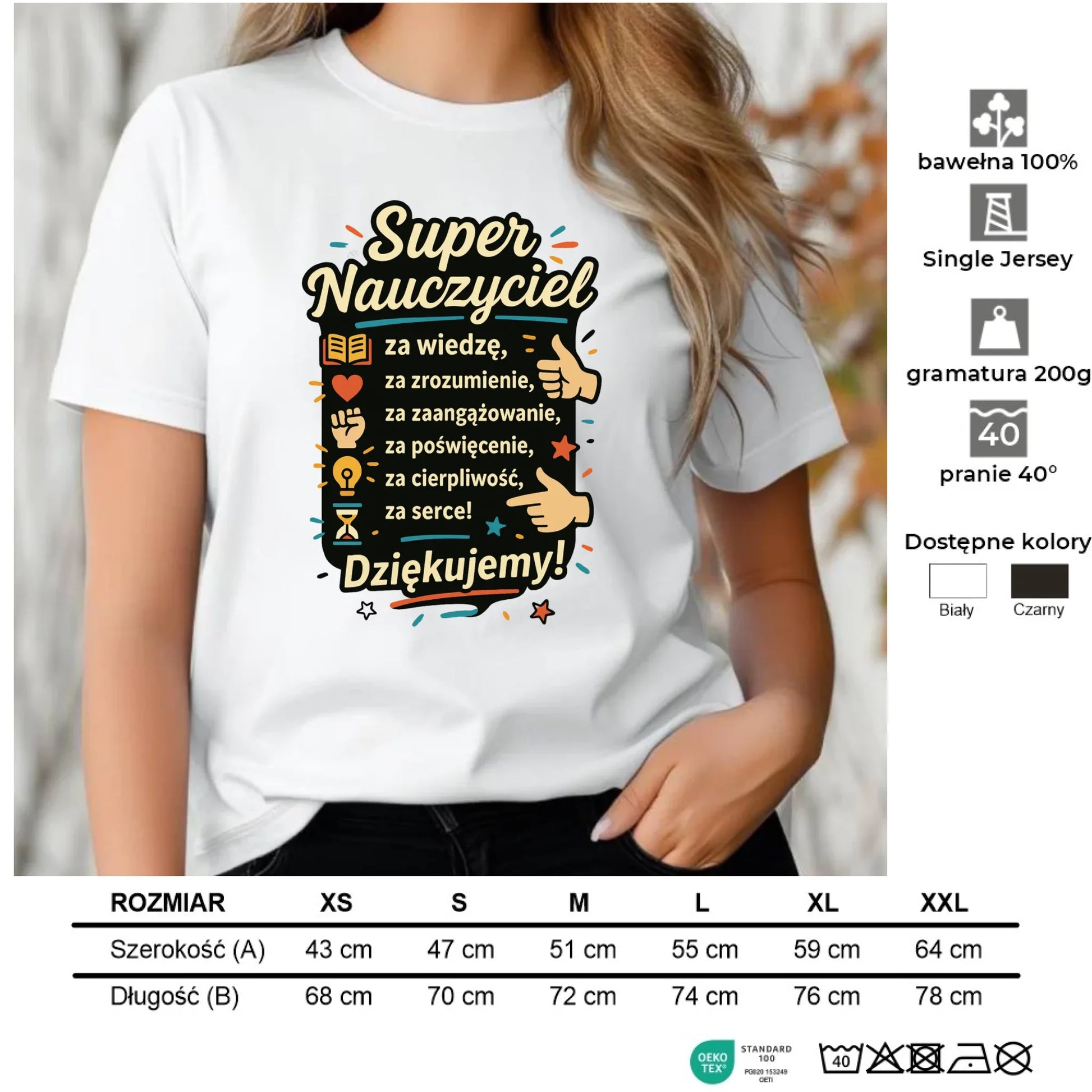 Koszulka damska dla nauczycielki - Podziękowanie od uczniów N32 - StoryCups.pl