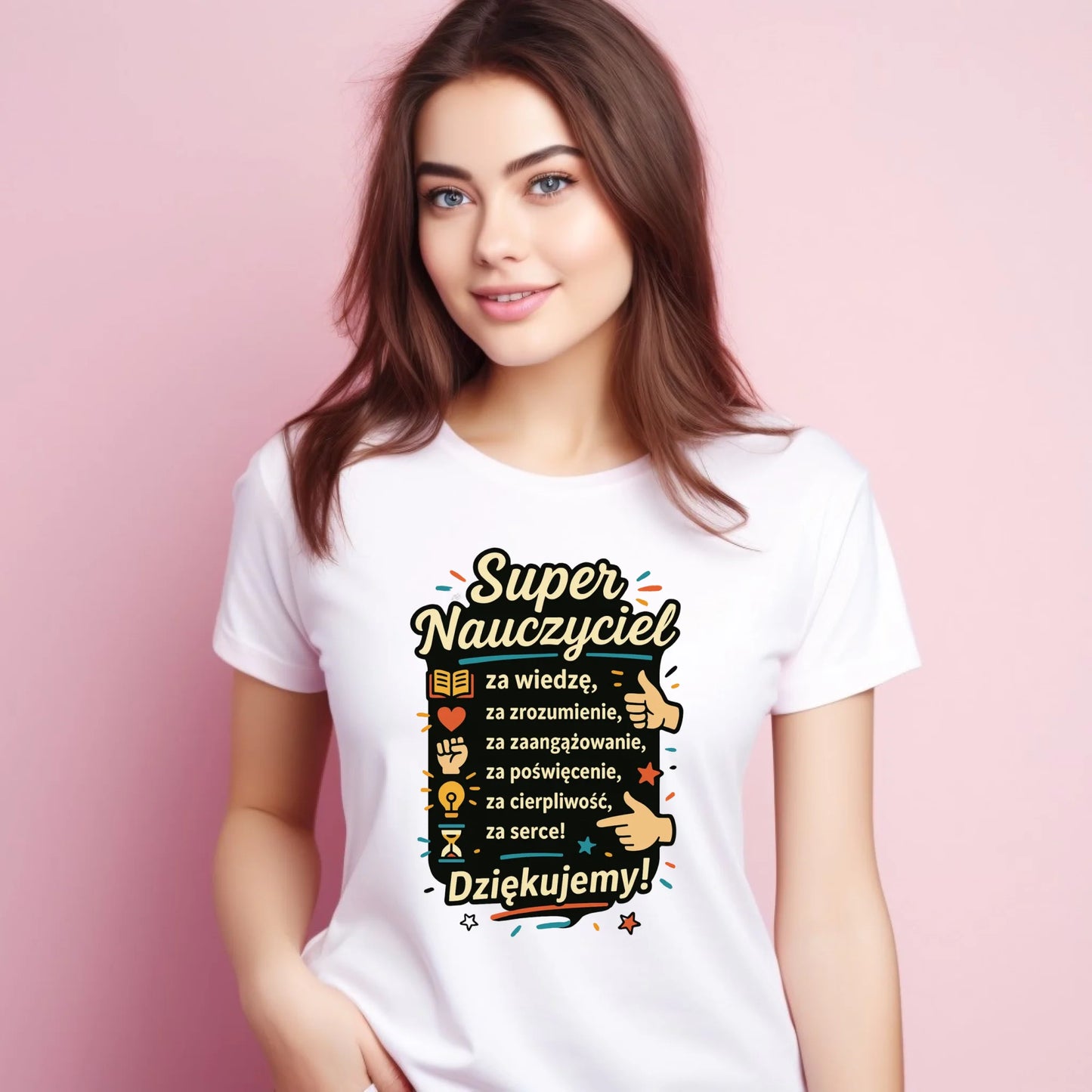 Koszulka damska dla nauczycielki - Podziękowanie od uczniów N32 - StoryCups.pl