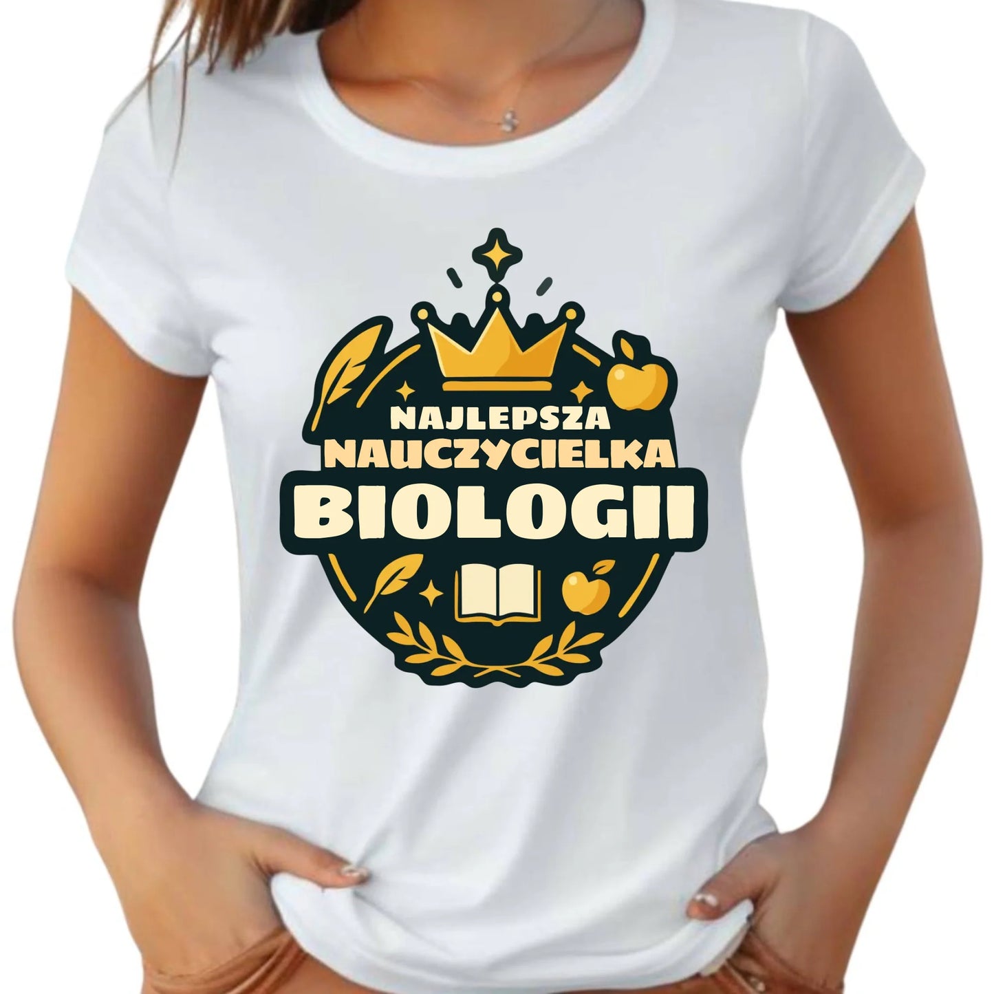 Koszulka damska dla nauczycielki - Najlepsza nauczycielka biologii N39 - StoryCups.pl