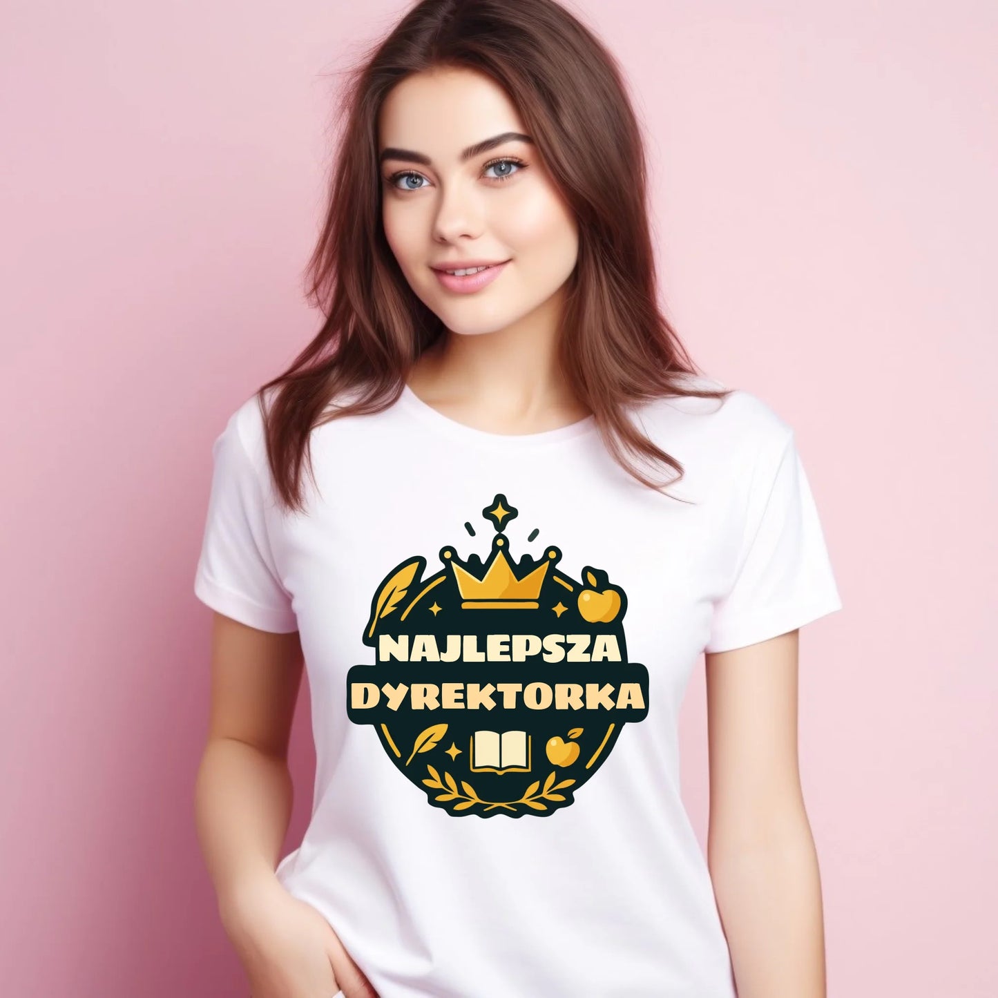 Koszulka damska dla dyrektorki szkoły - Najlepsza Dyrektorka N40 - StoryCups.pl