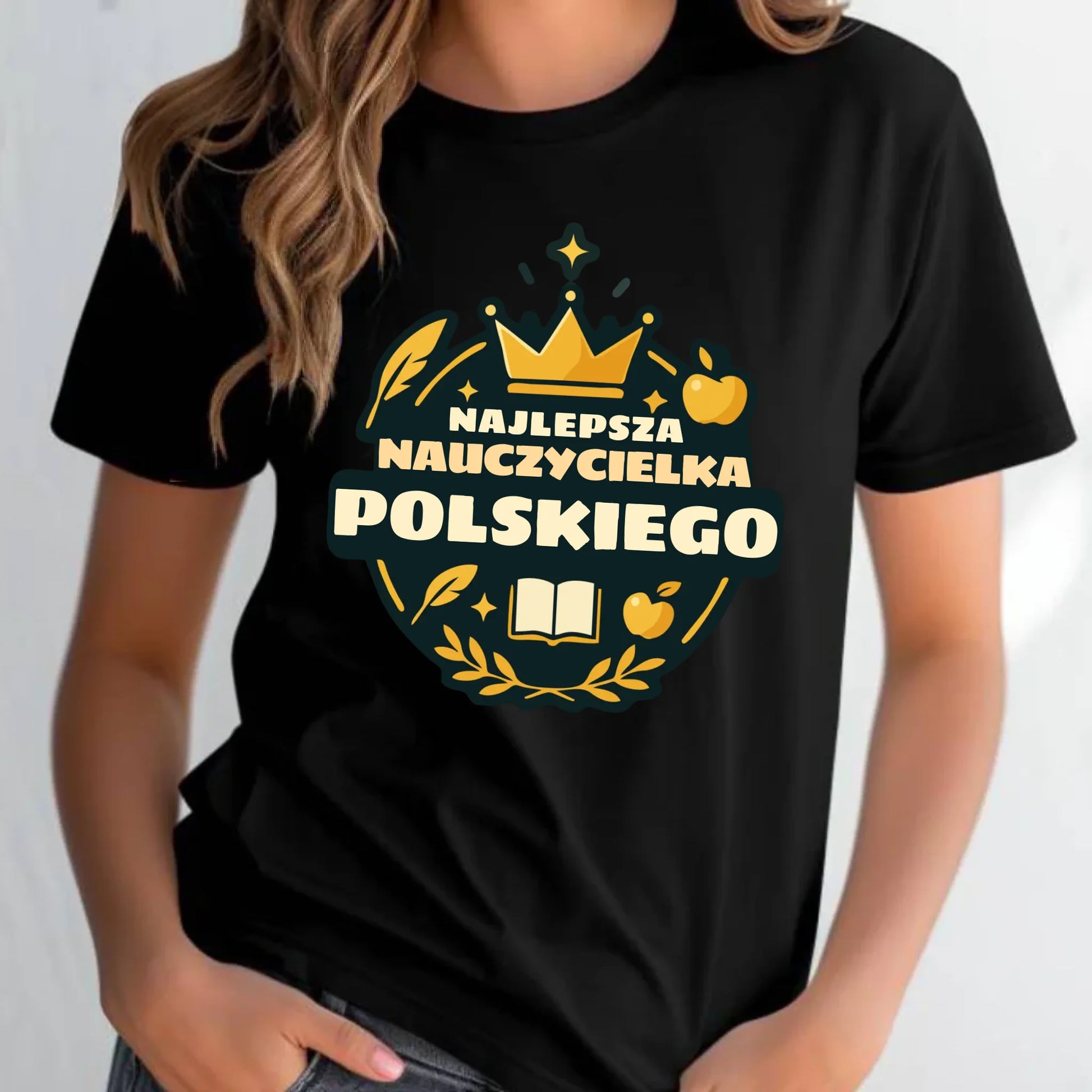 Koszulka dla nauczycielki - Najlepsza nauczycielka języka polskiego N41 - StoryCups.pl