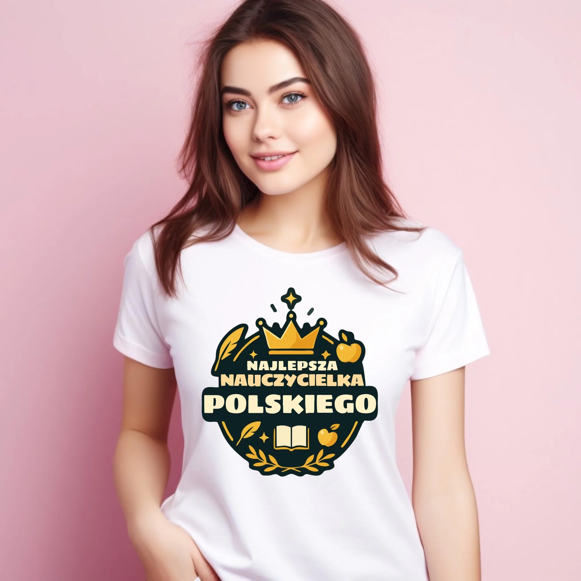 Koszulka dla nauczycielki - Najlepsza nauczycielka języka polskiego N41 - StoryCups.pl