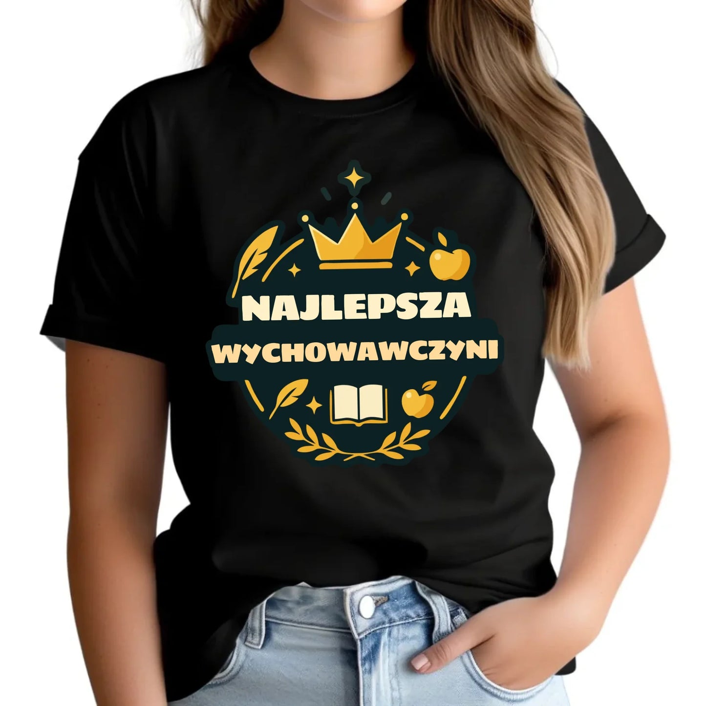 Koszulka damska dla nauczycielki - Najlepsza wychowawczyni N43 - StoryCups.pl